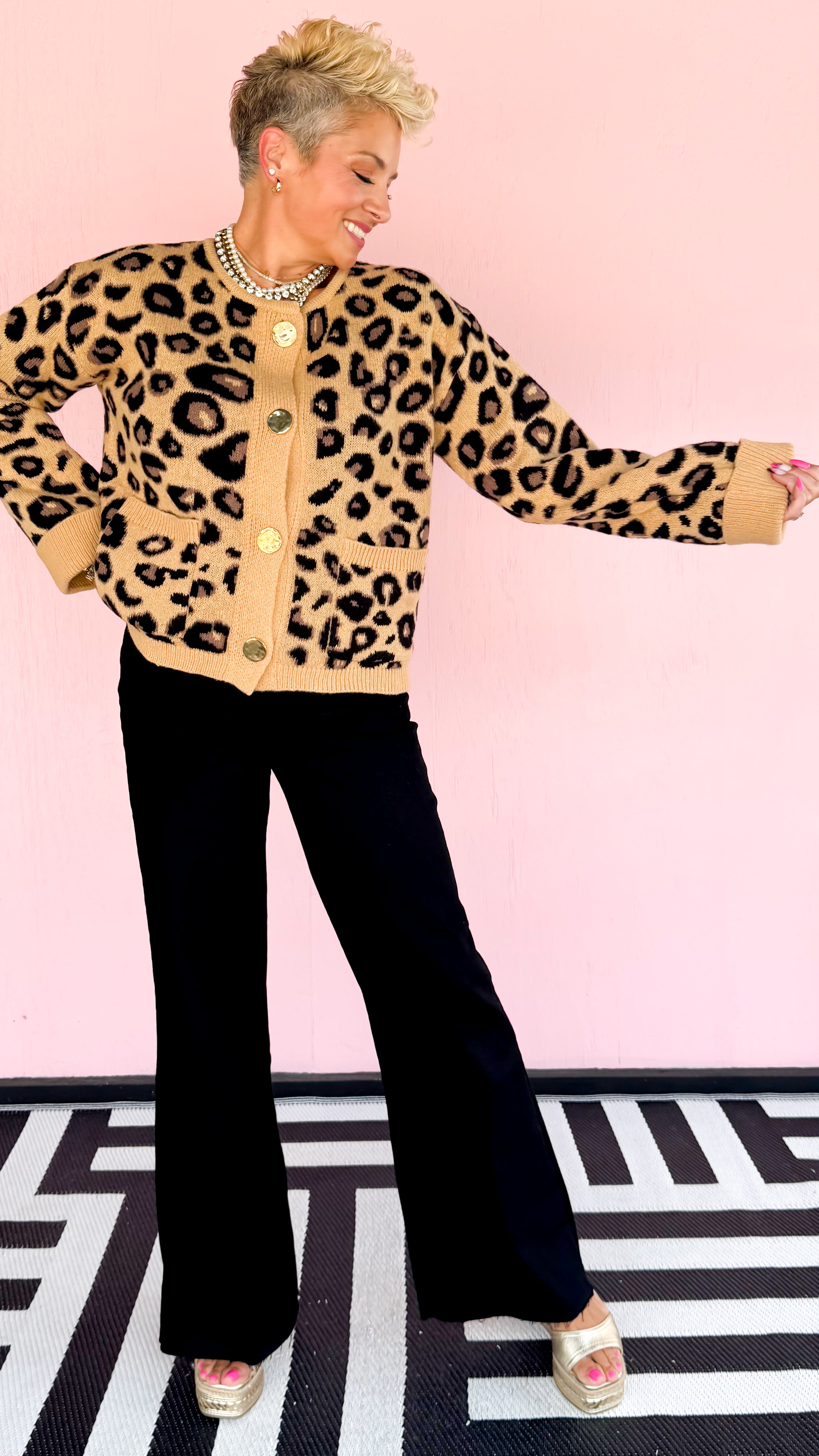 Anna Chunky Leopard Cardigan