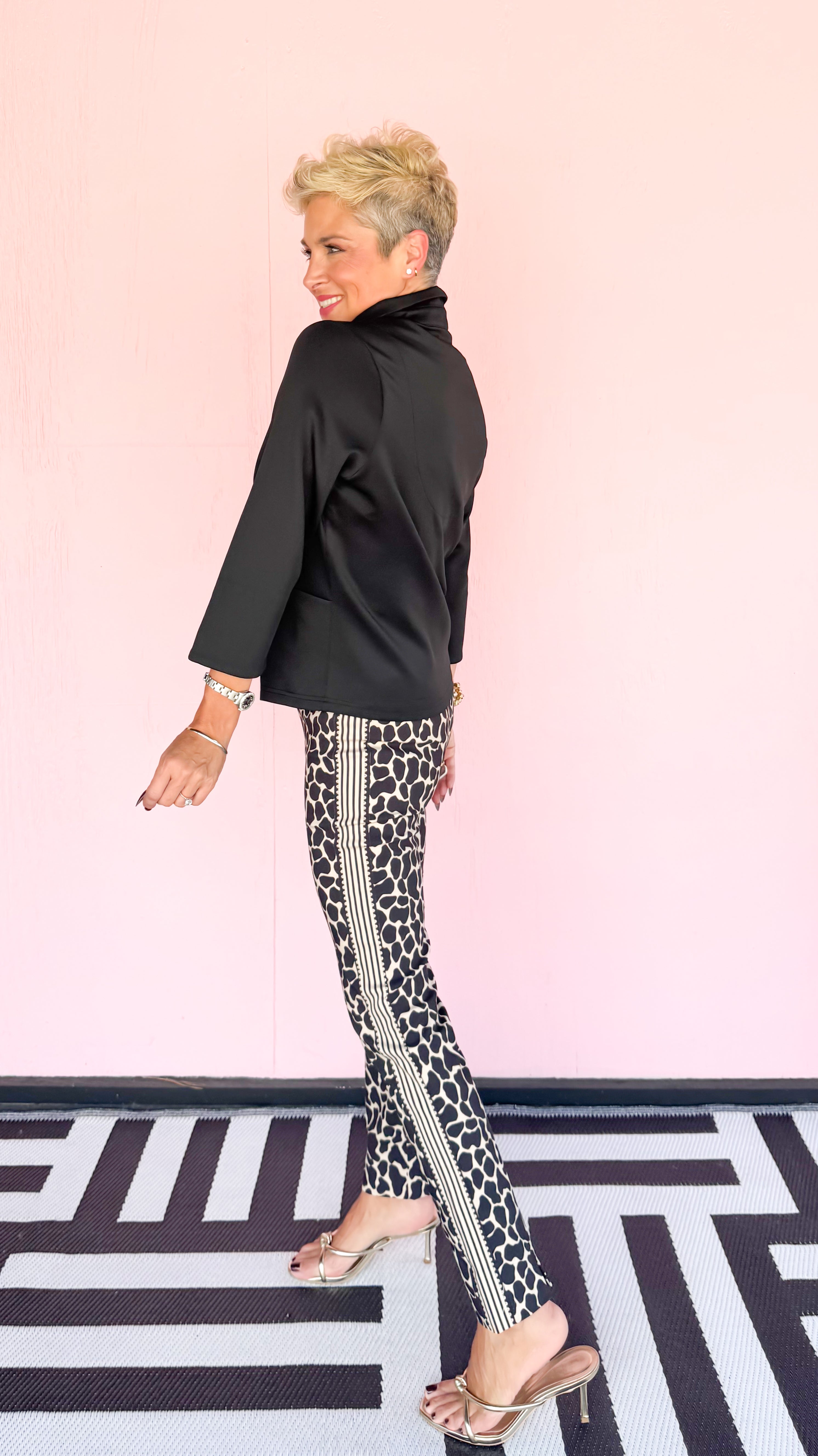Giraffe Print Pull On Pants