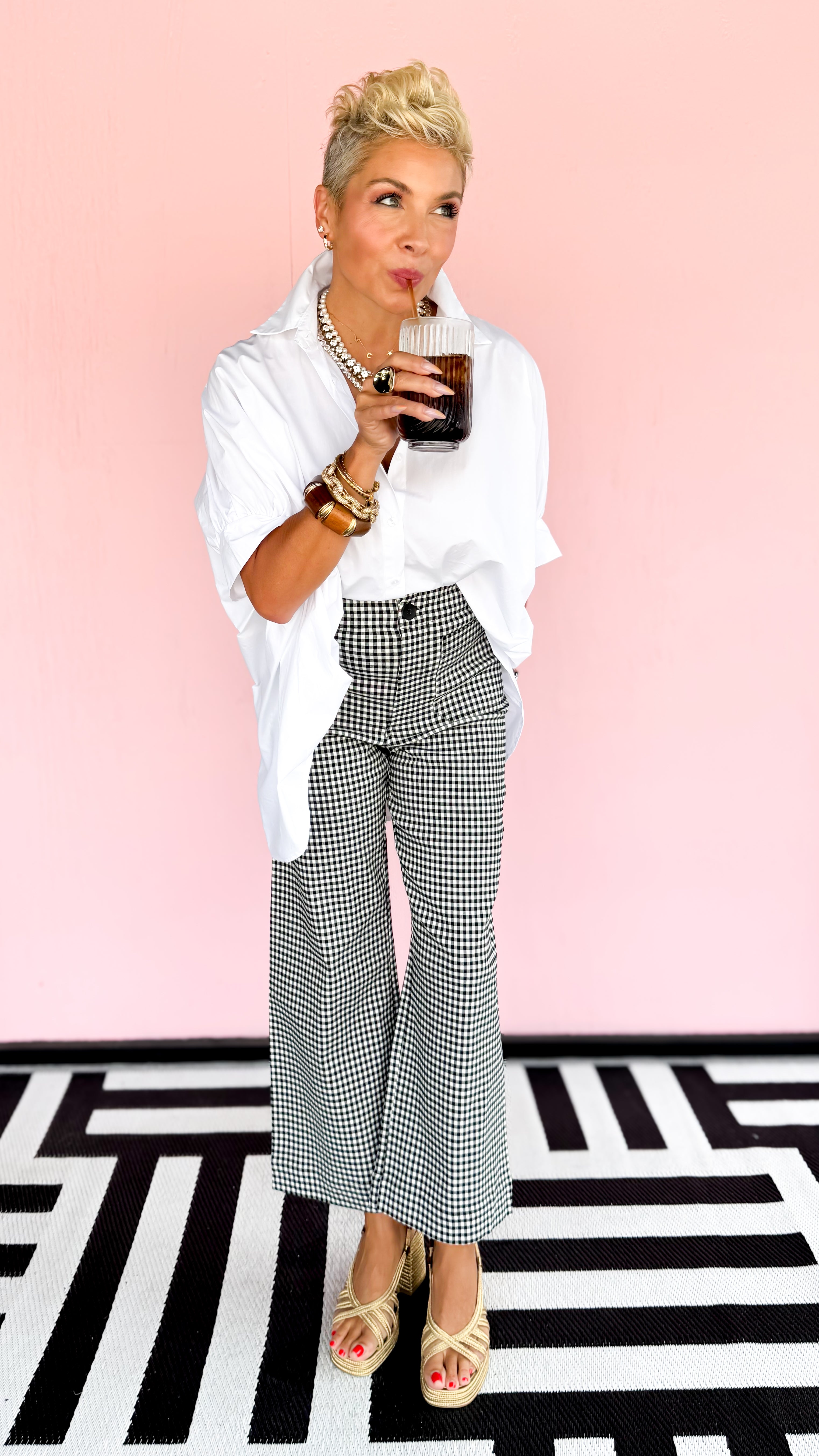 Oversized Short Sleeve Top in White