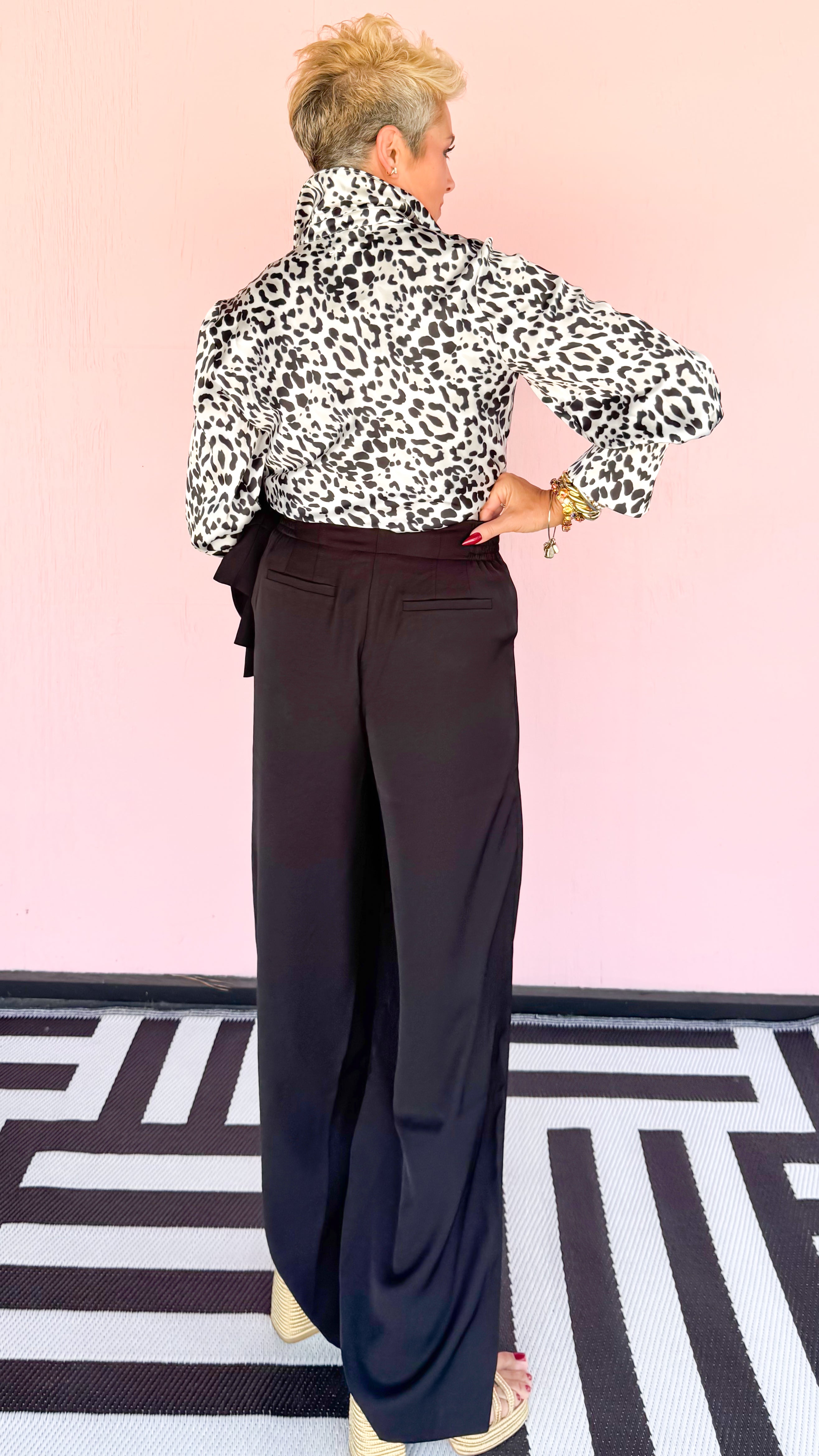 Wendy Wide Leg Pants/Black
