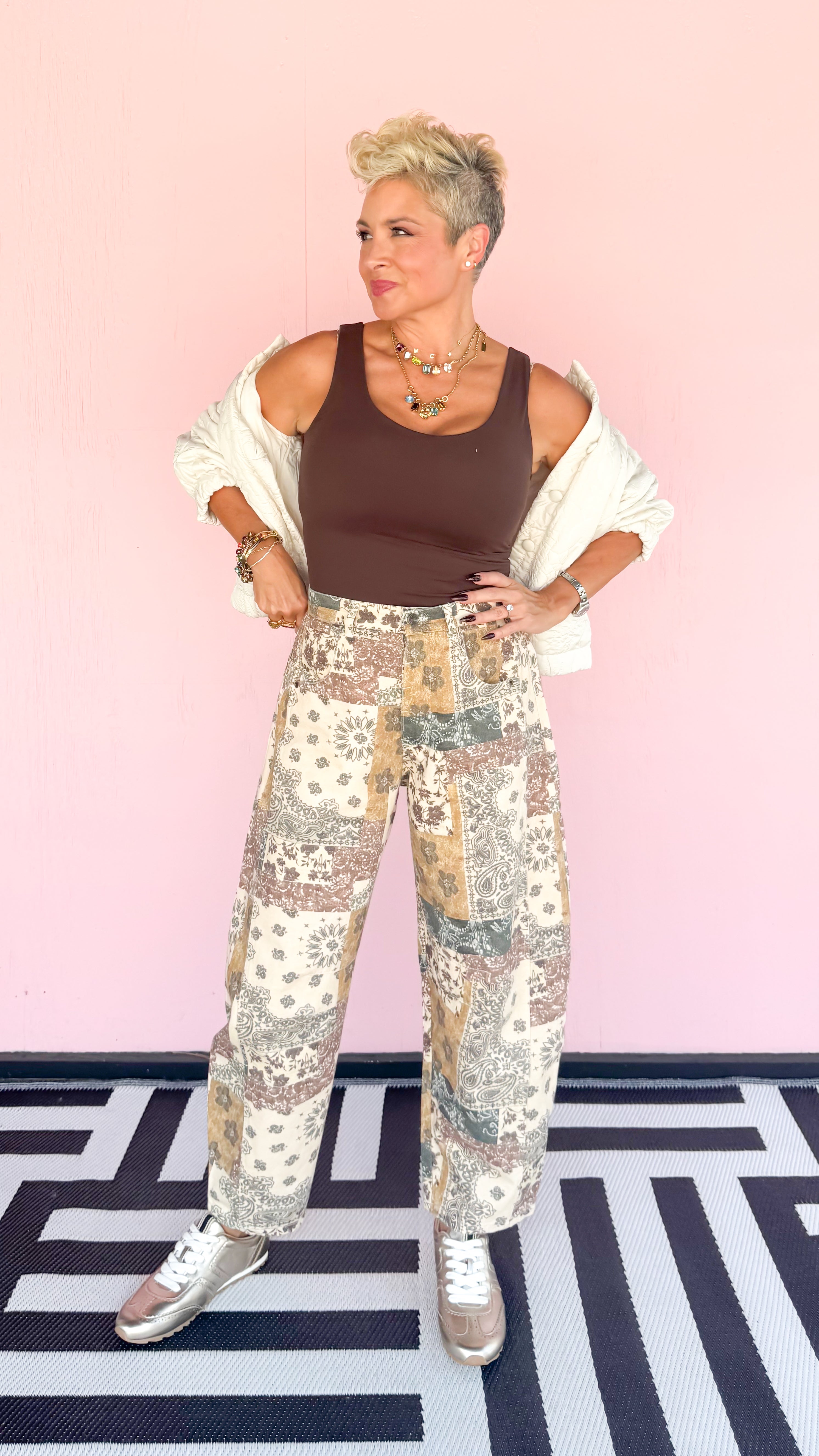 Boho Patchwork Denim Pants