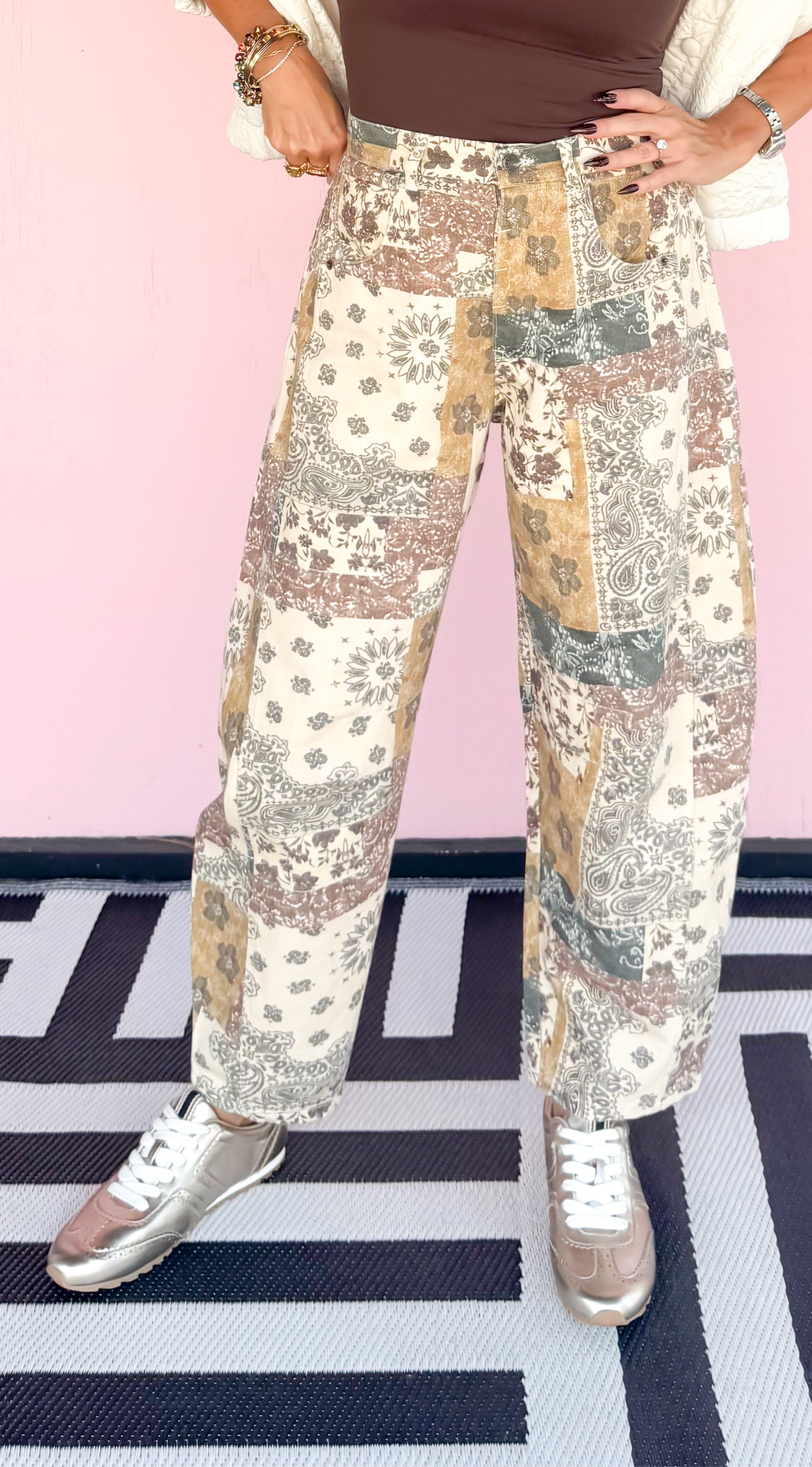 Boho Patchwork Denim Pants