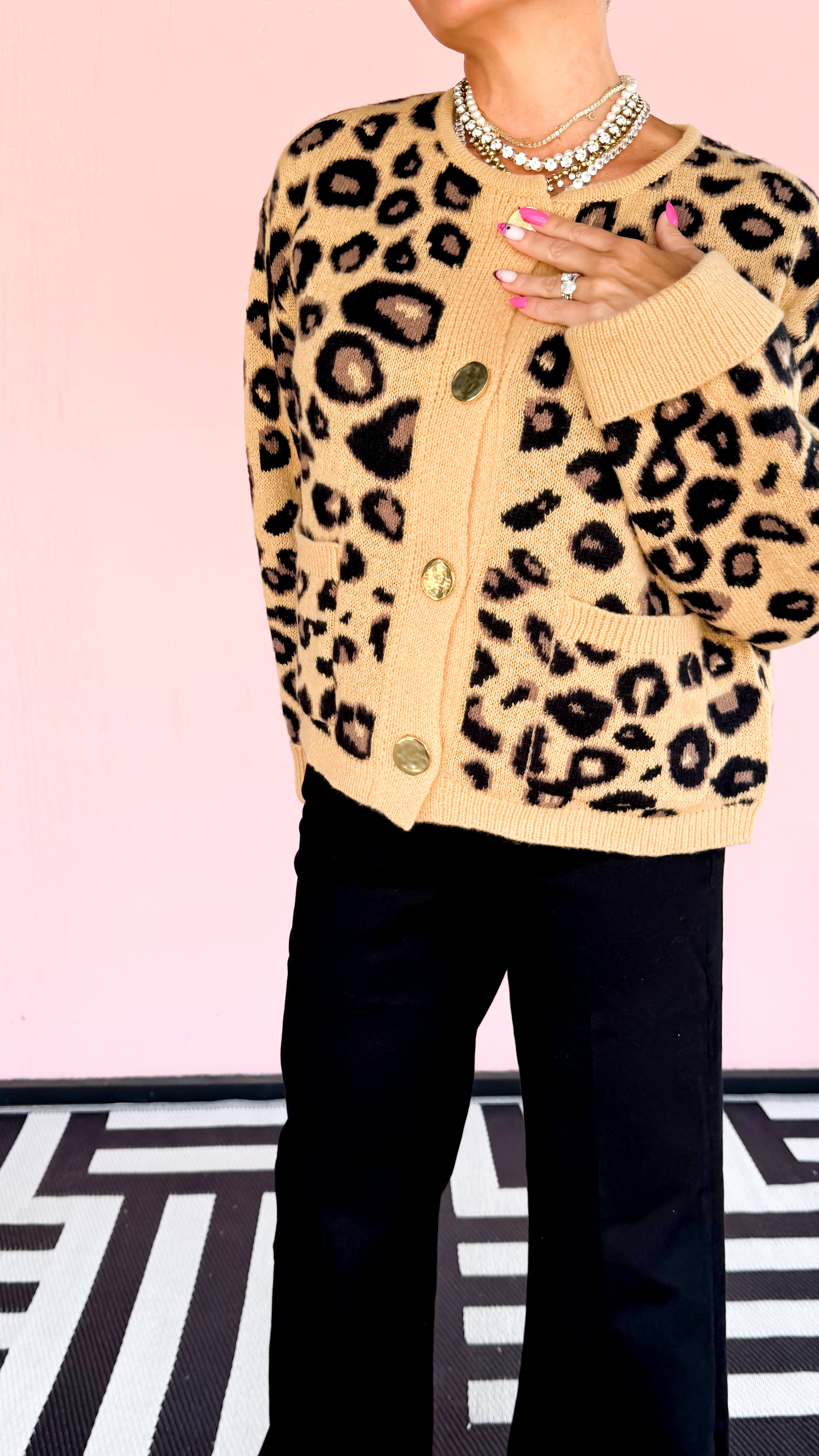 Anna Chunky Leopard Cardigan - The BLVD