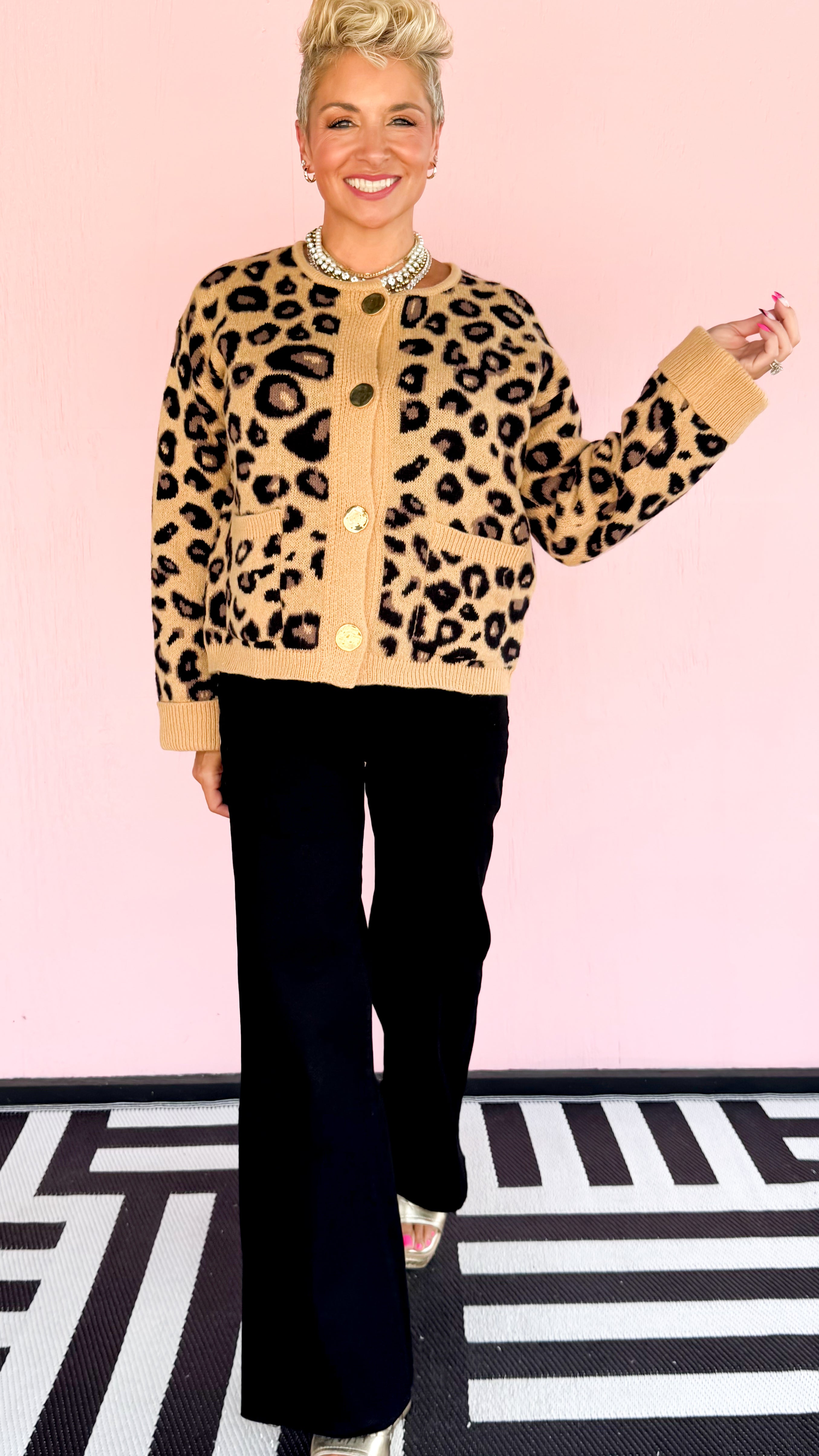 Anna Chunky Leopard Cardigan - The BLVD
