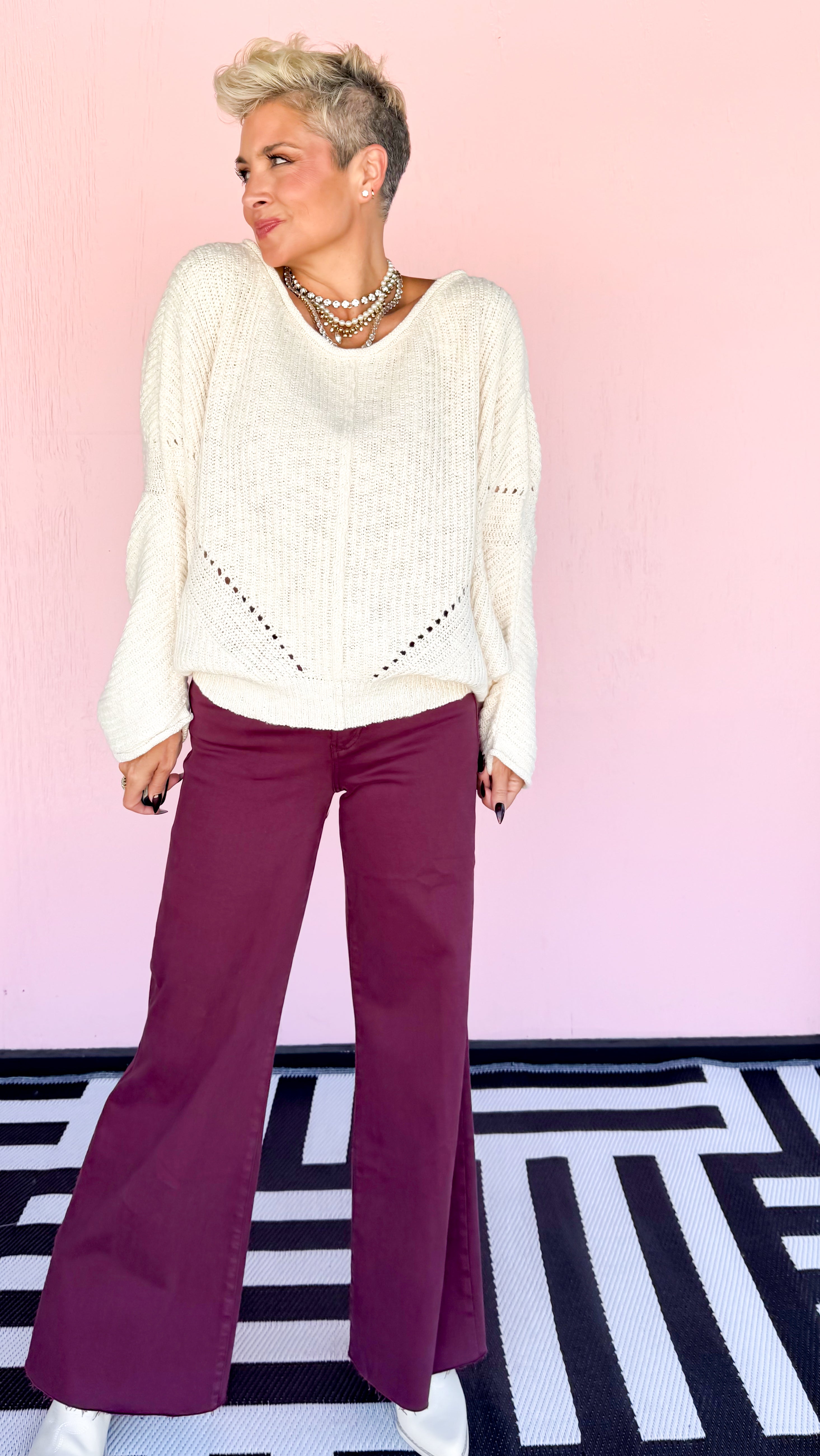 Charlotte Loose Fit Sweater/Cream