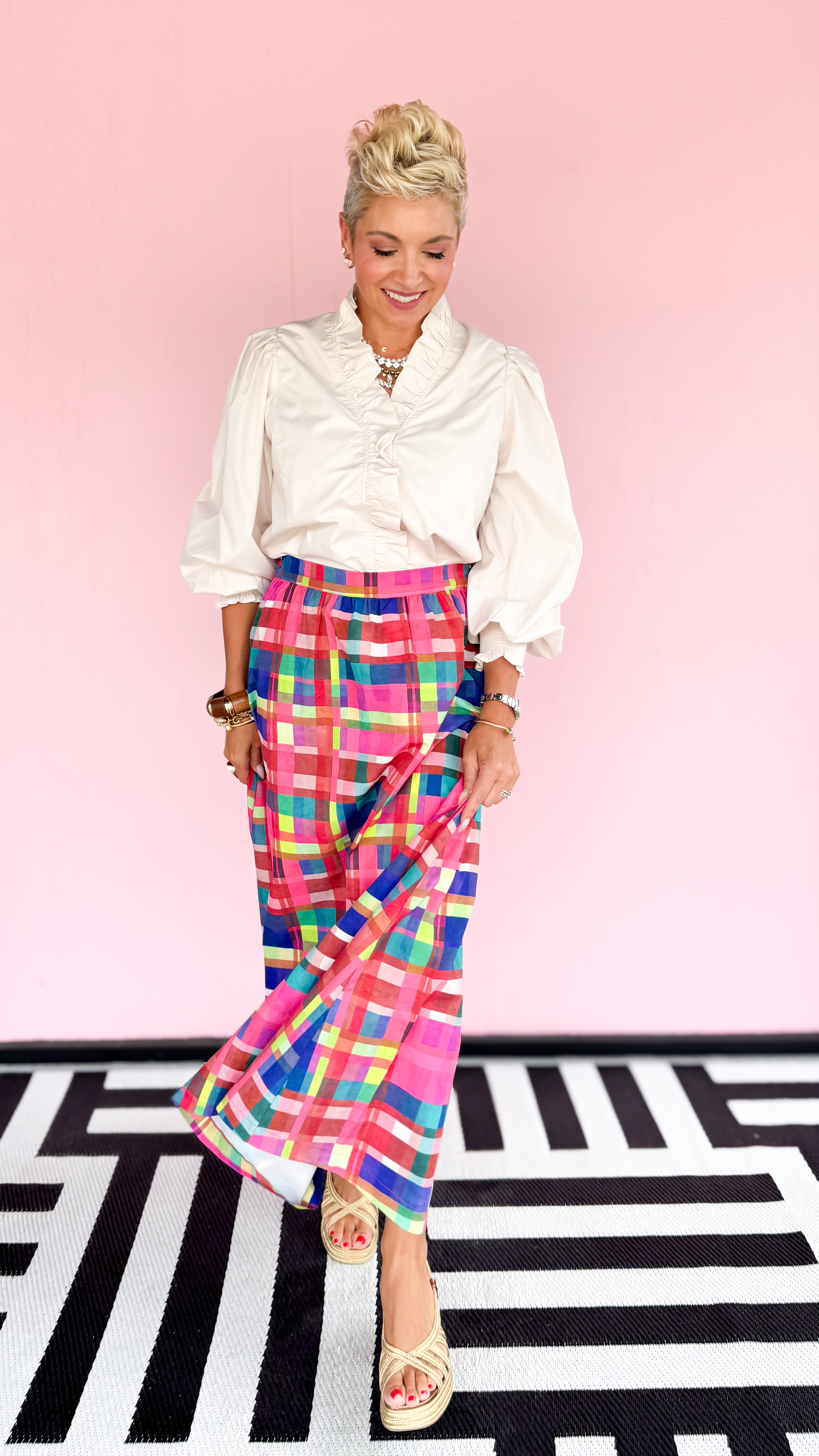 Daphne Maxi Skirt/Hot Pink