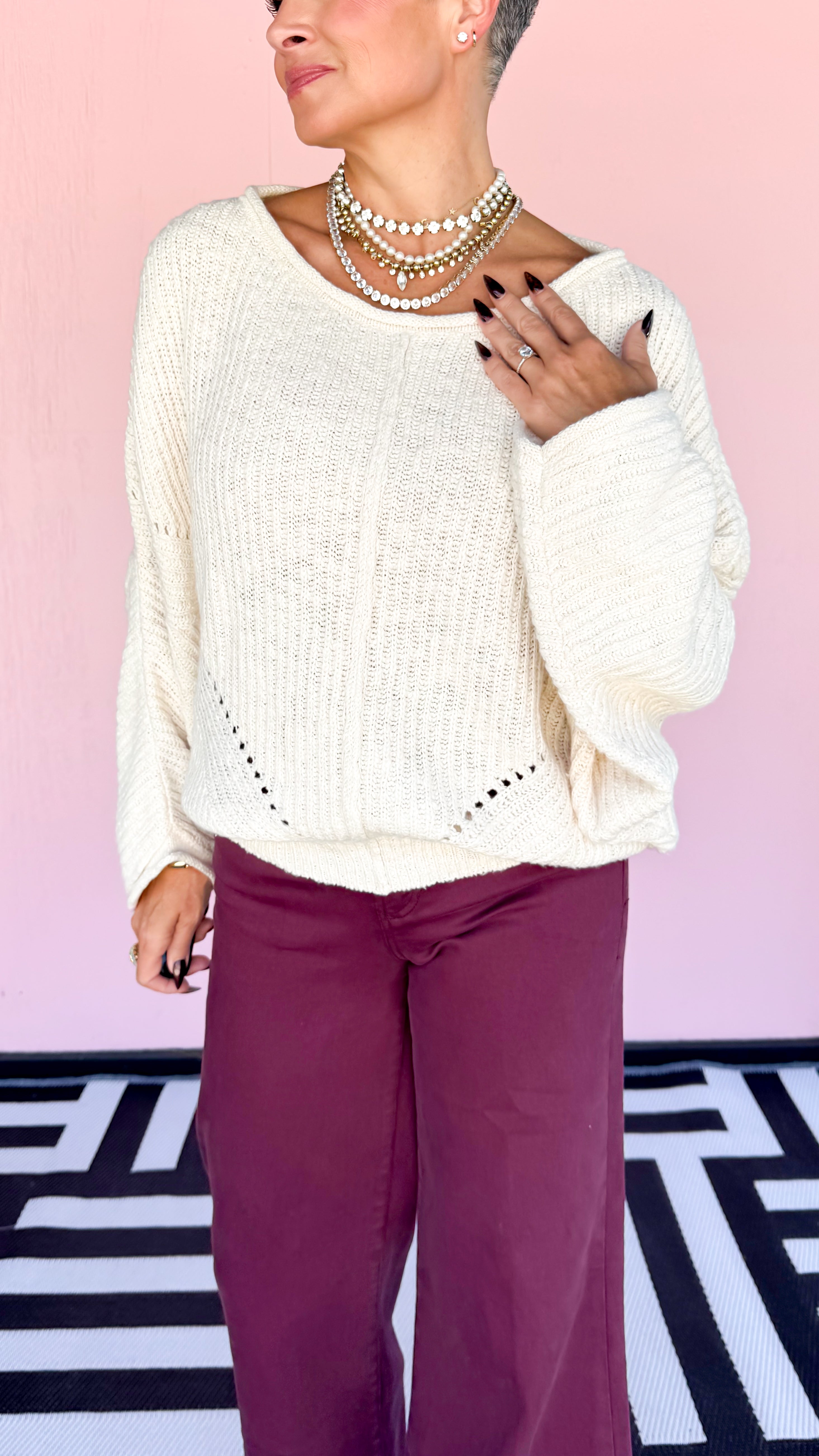 Charlotte Loose Fit Sweater/Cream