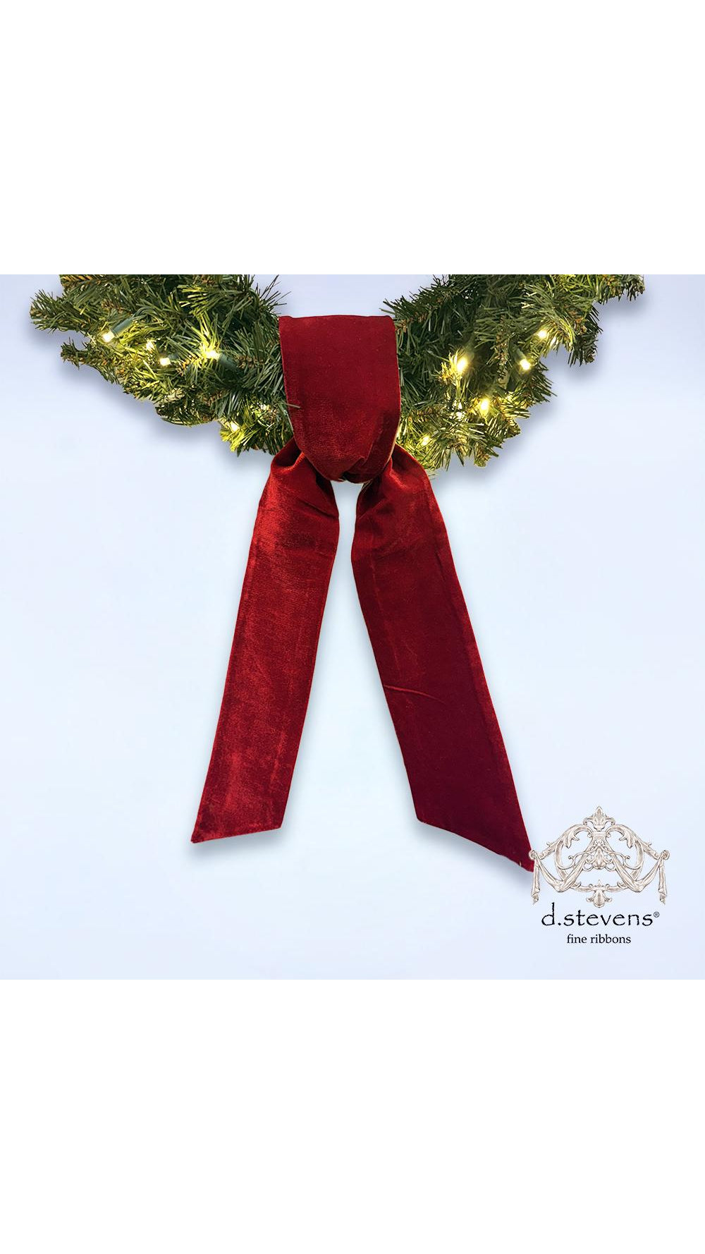 Dark red velvet sash with metallic gold back, 4 by 56 inches, full view on white
