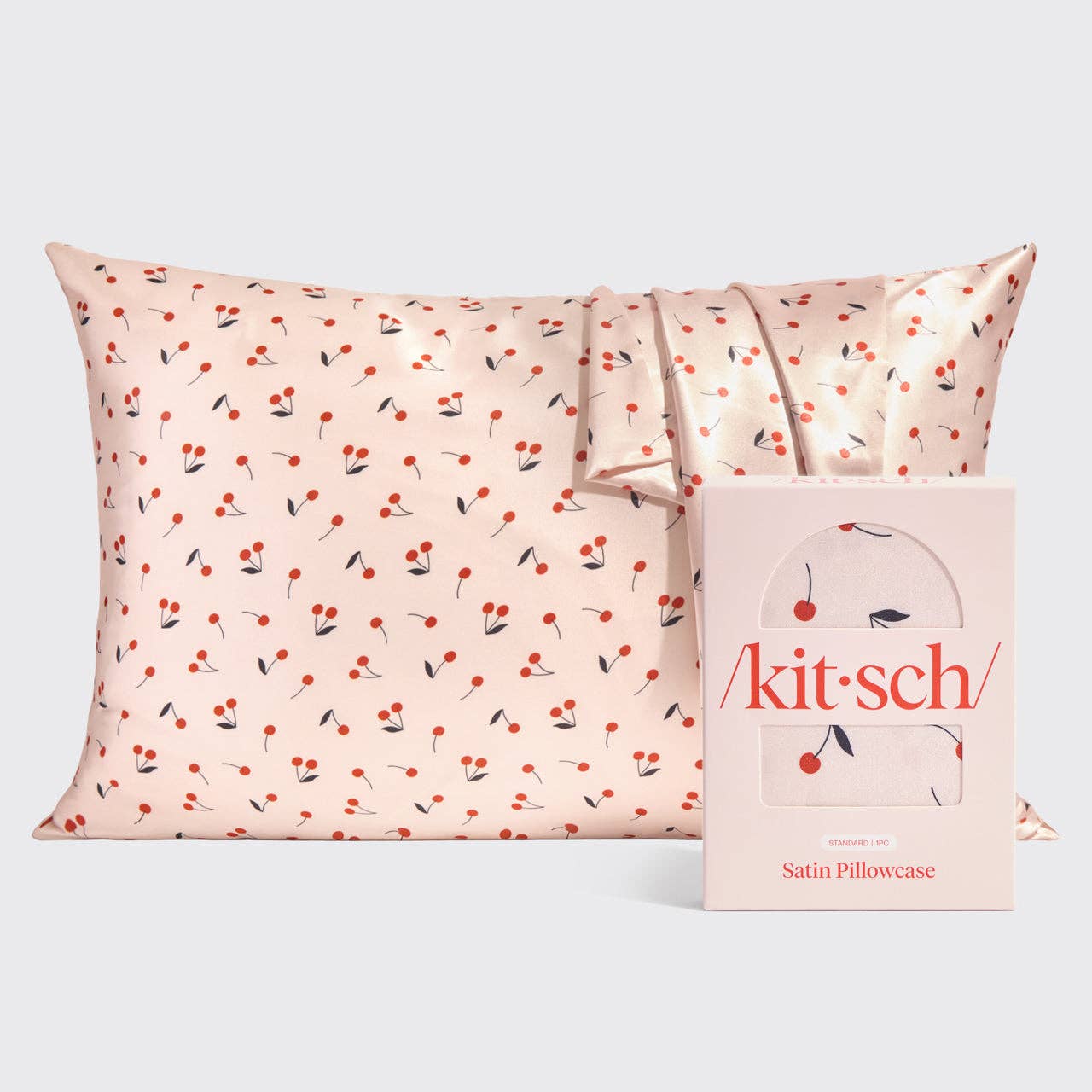 Satin Pillowcase Standard - Cherry Print - The BLVD
