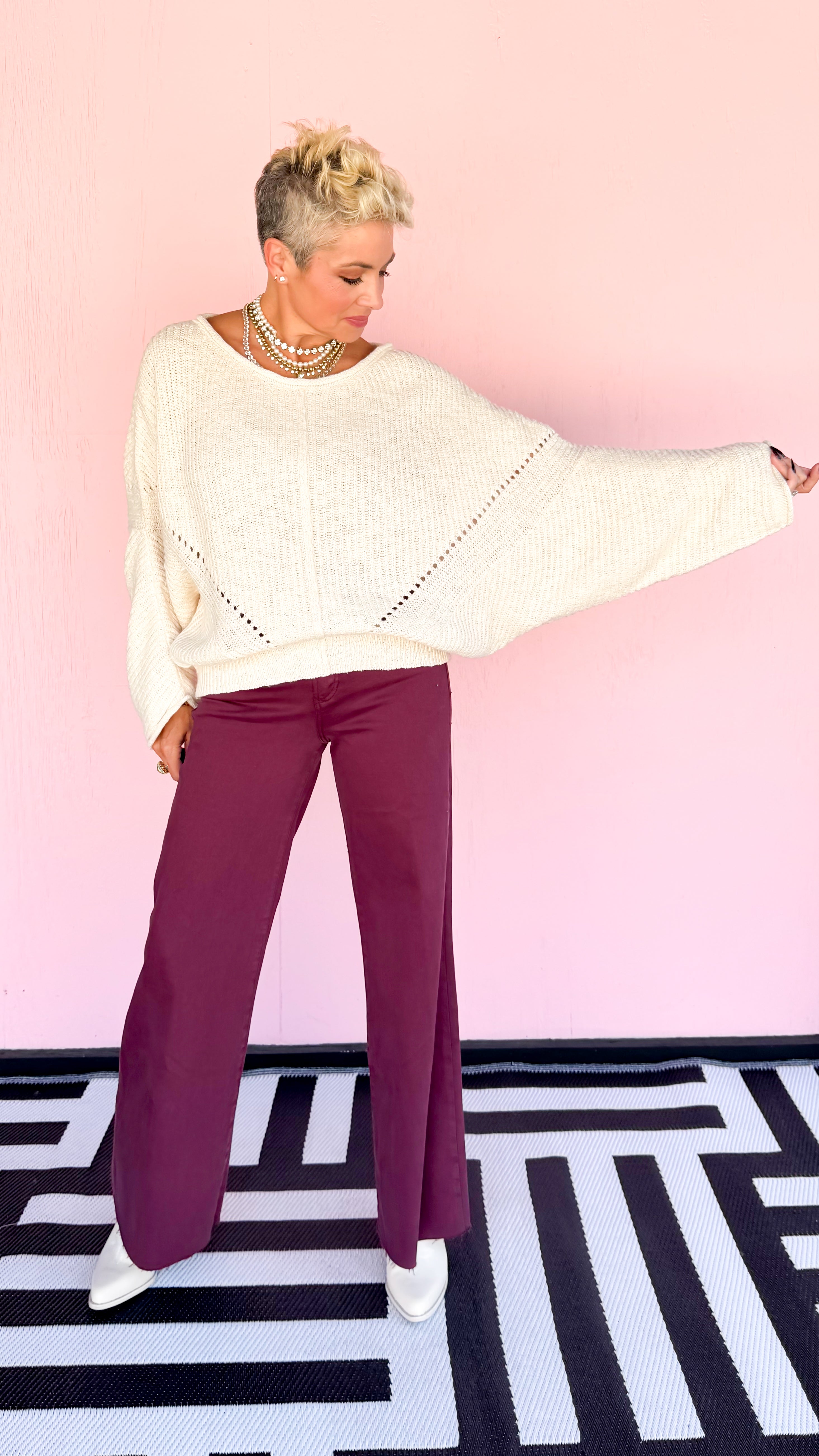Charlotte Loose Fit Sweater/Cream