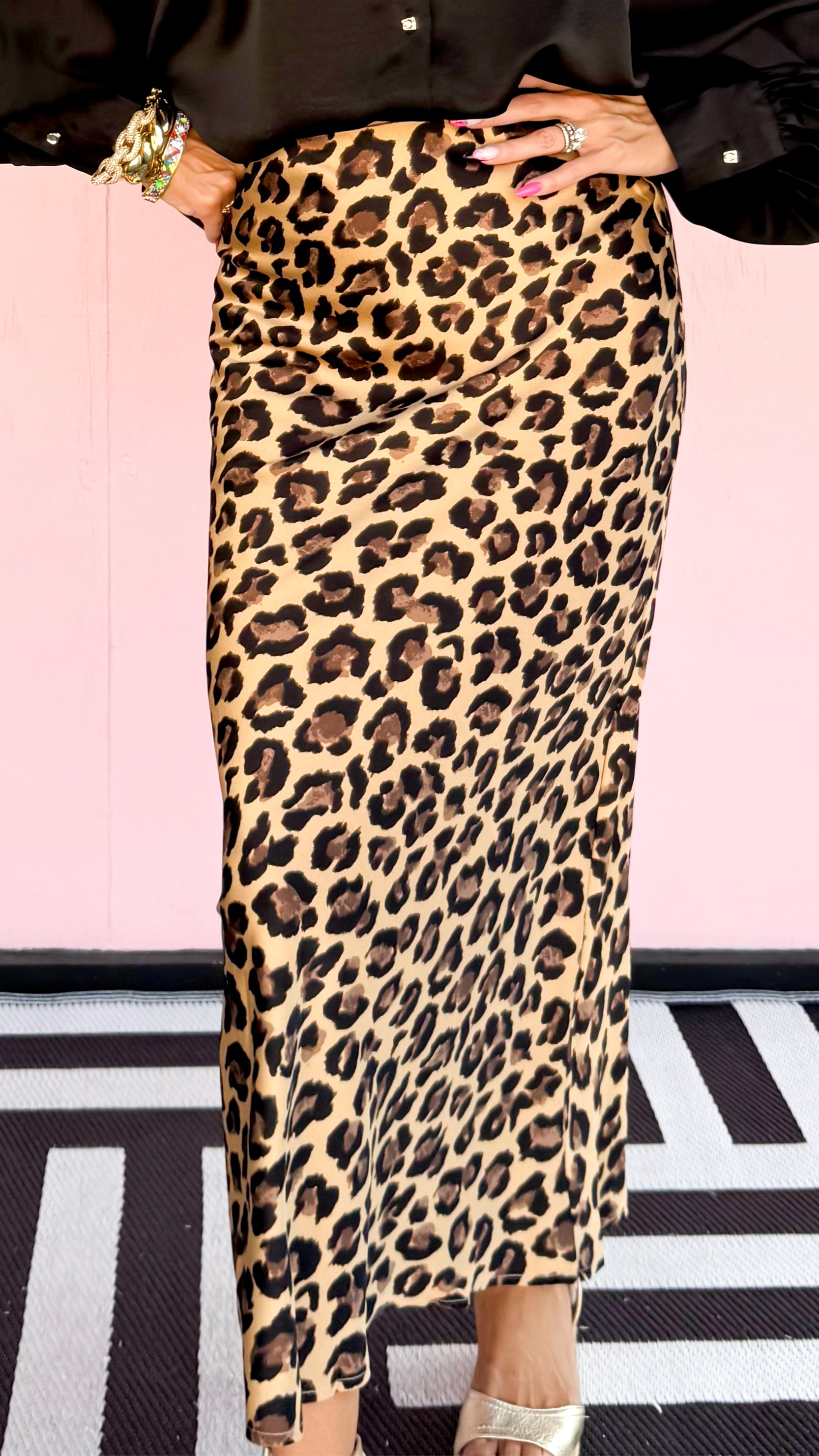 Meg Leopard Maxi Skirt