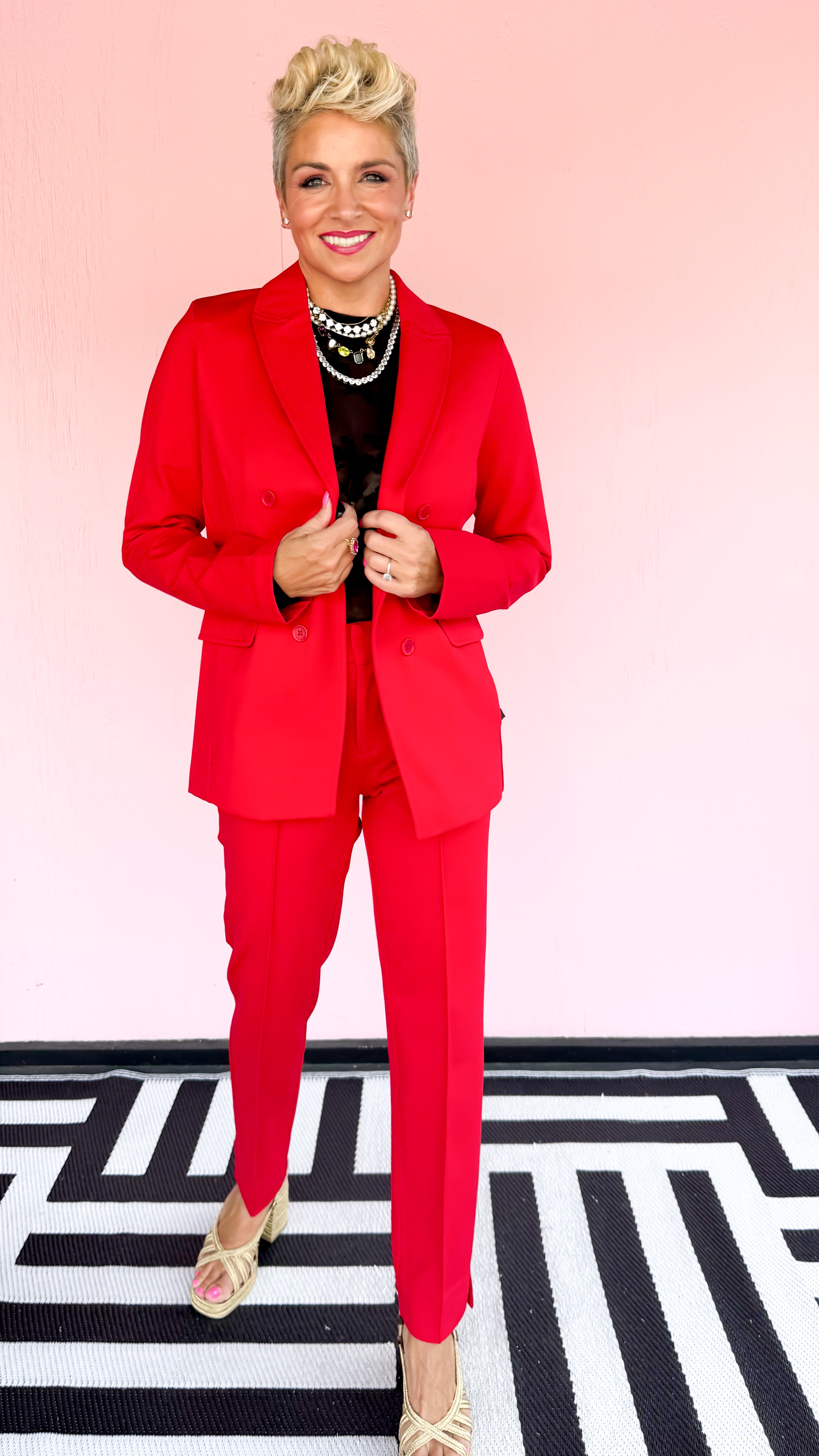 Gemma Cigarette Pants/Red