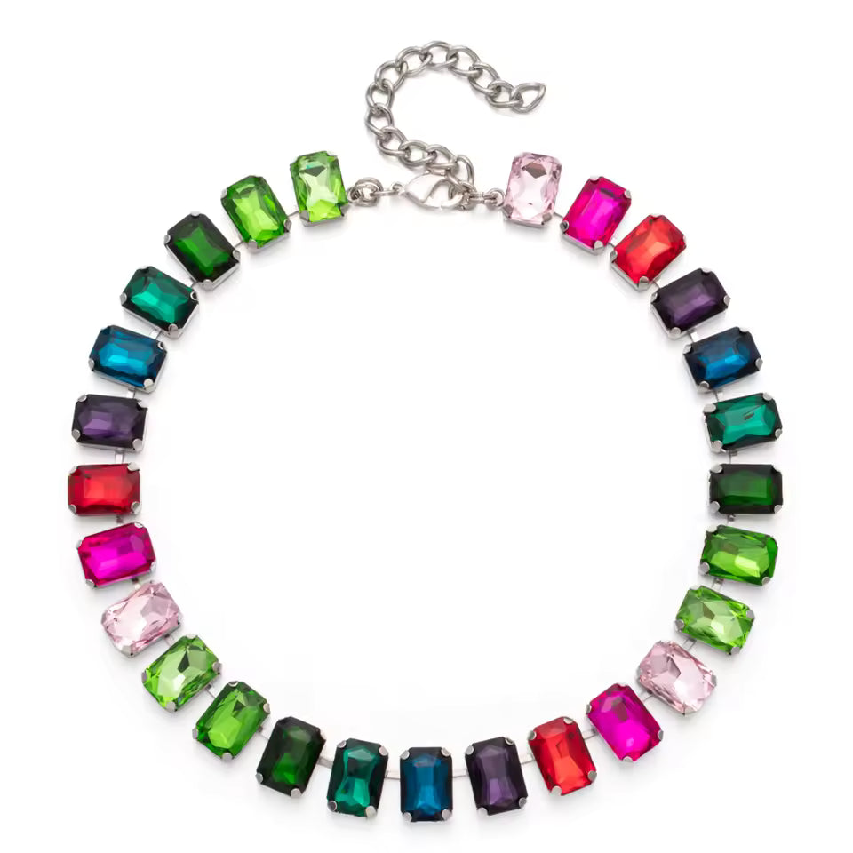 Multi Rhinestone Necklace