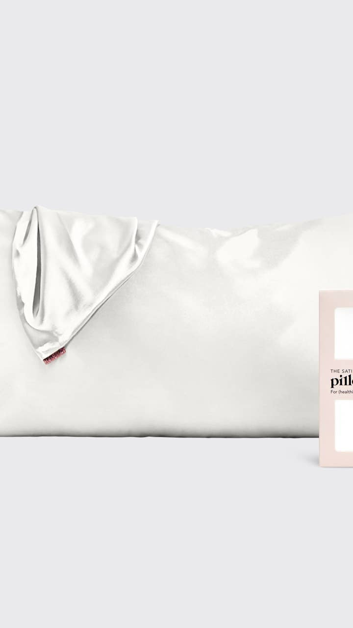 Satin King Pillowcase - Ivory 9x16