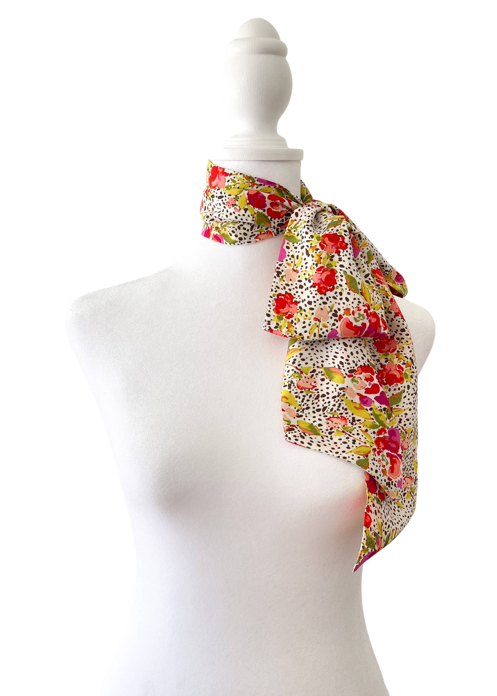 Spotted Garden Bow Scarf | Big Bow - The BLVD