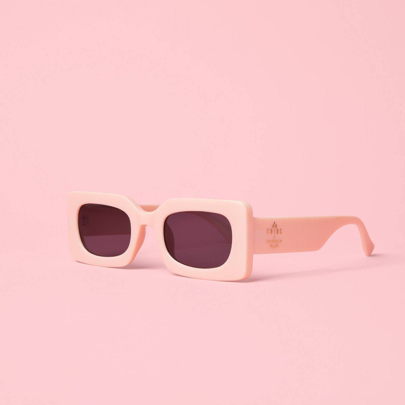 Blush Rectangle Sunglasses