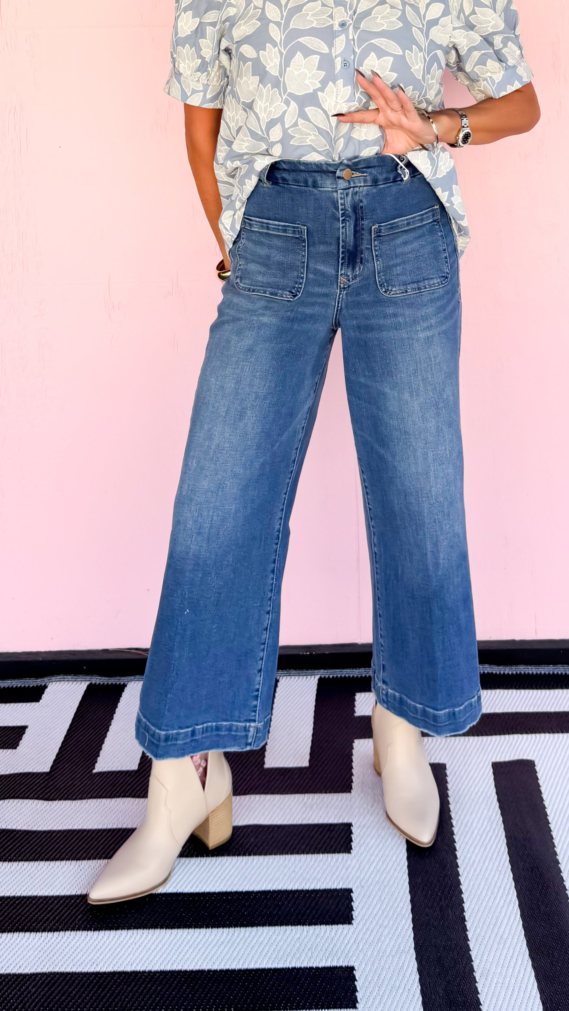 AUDREY WIDE LEG JEAN/Nevis - The BLVD