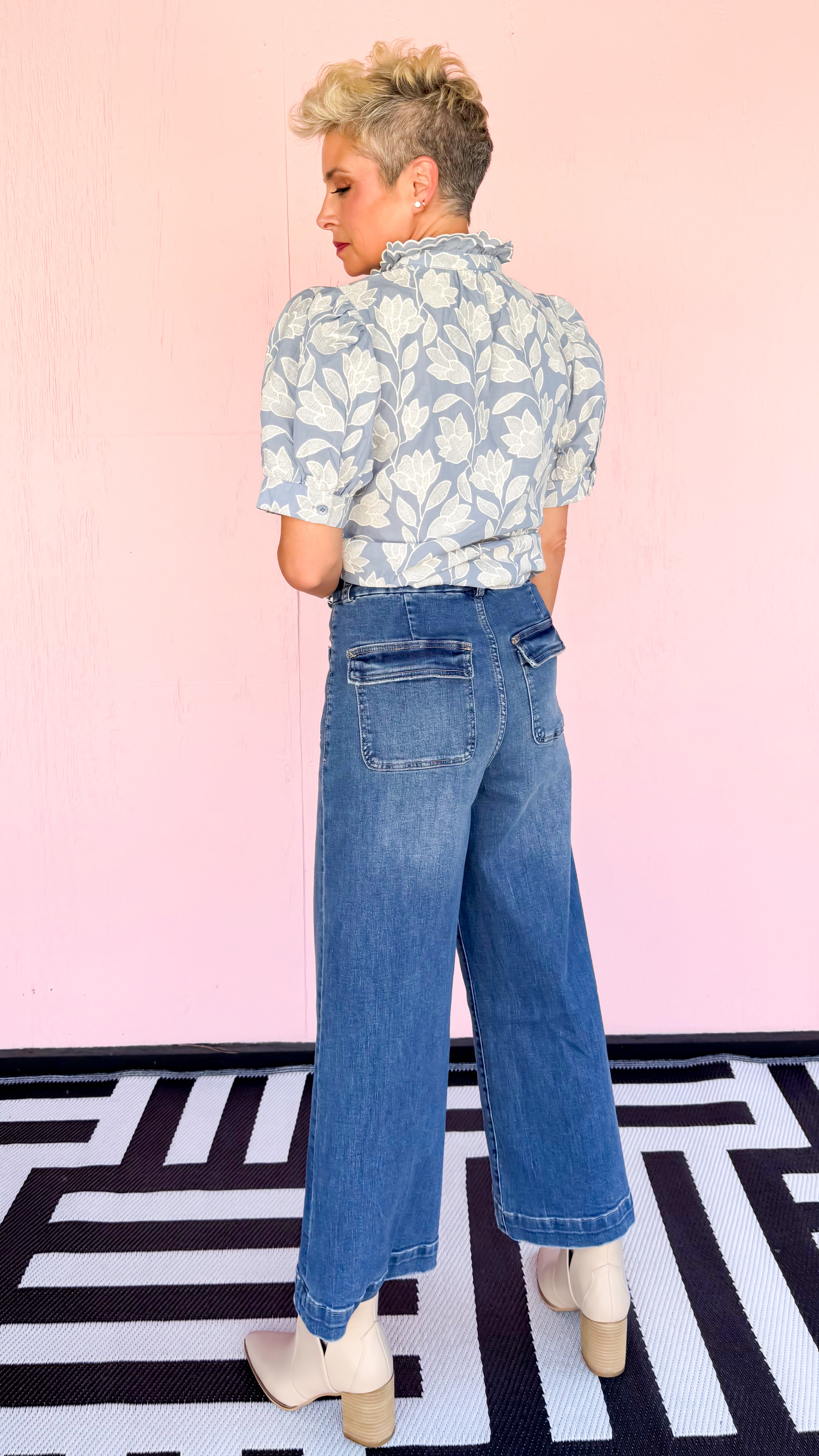 AUDREY WIDE LEG JEAN/Nevis - The BLVD