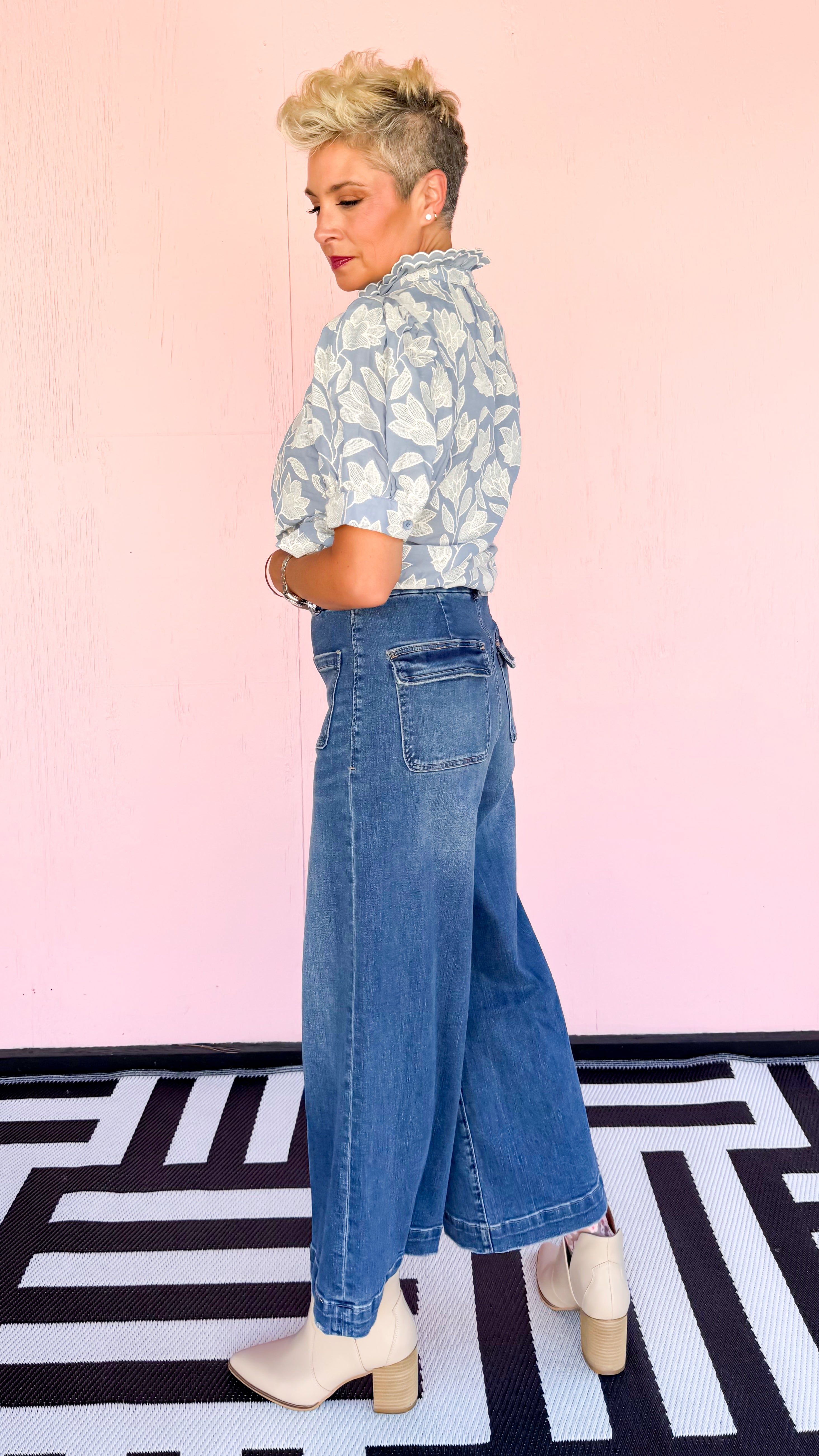 AUDREY WIDE LEG JEAN/Nevis - The BLVD