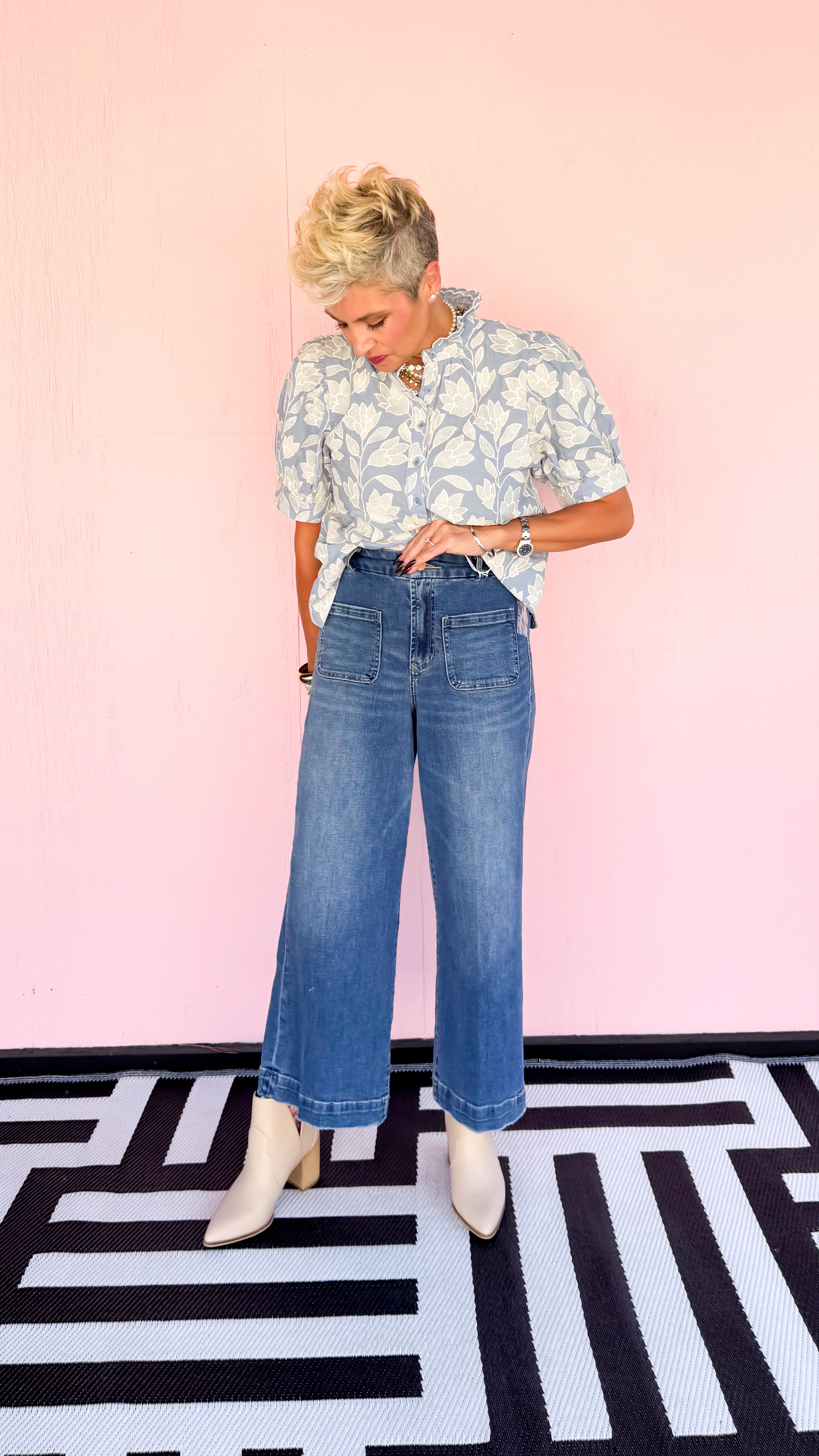 AUDREY WIDE LEG JEAN/Nevis - The BLVD