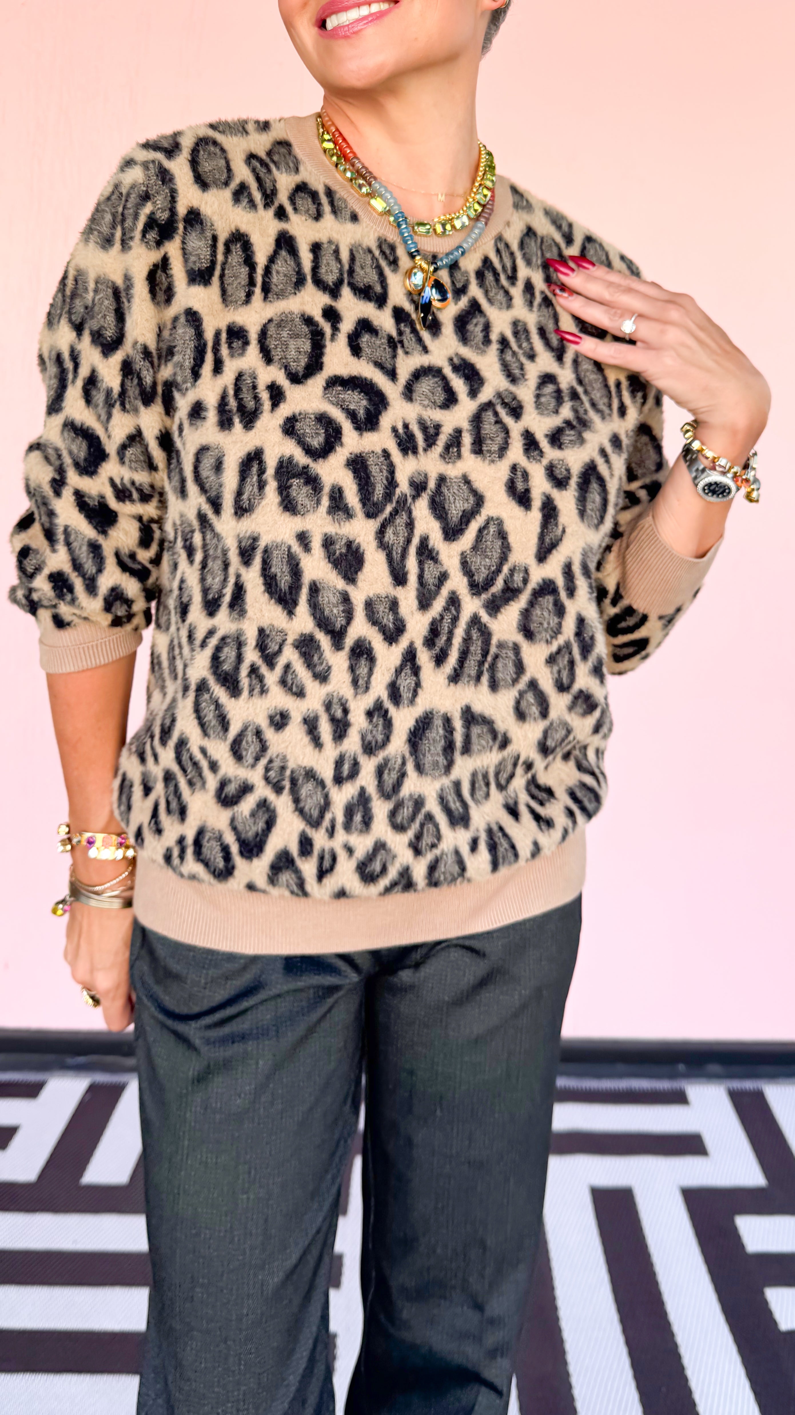 Canna Leopard Chunky Sweater - The BLVD