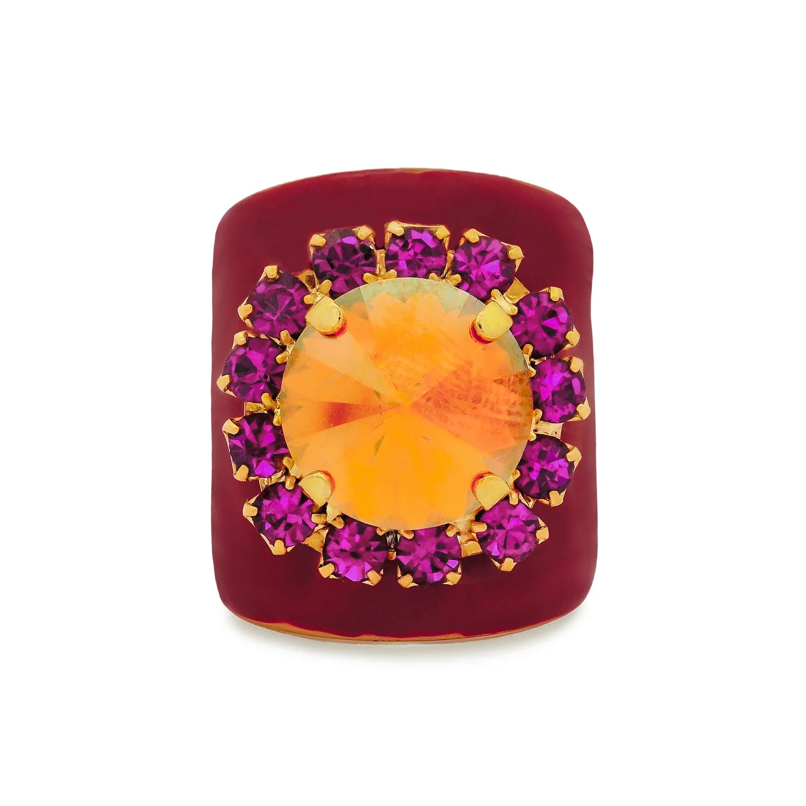 Jacci Enamel Ring in Berry