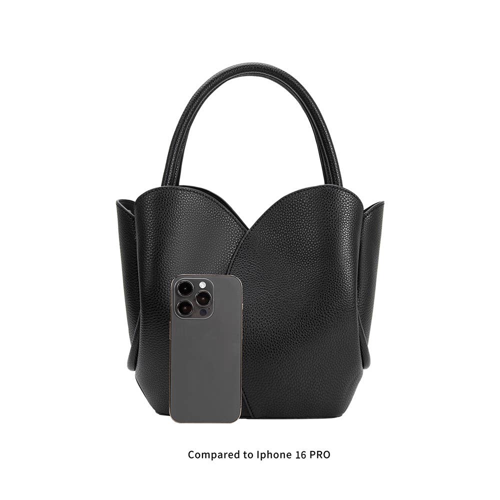 Tulip Cream Polka Dot Top Handle Bag
