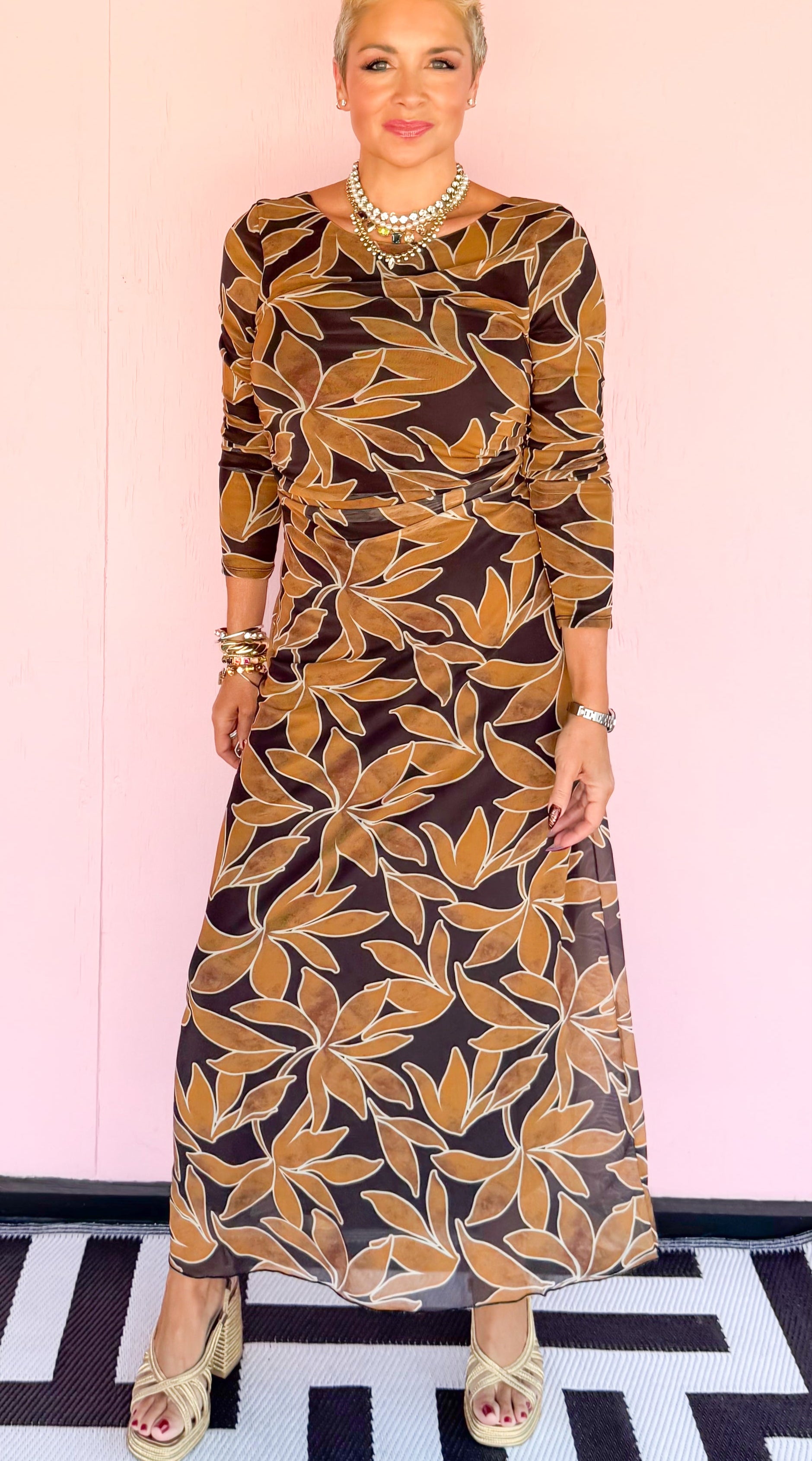 Spellbound Nox Floral Mesh Dress