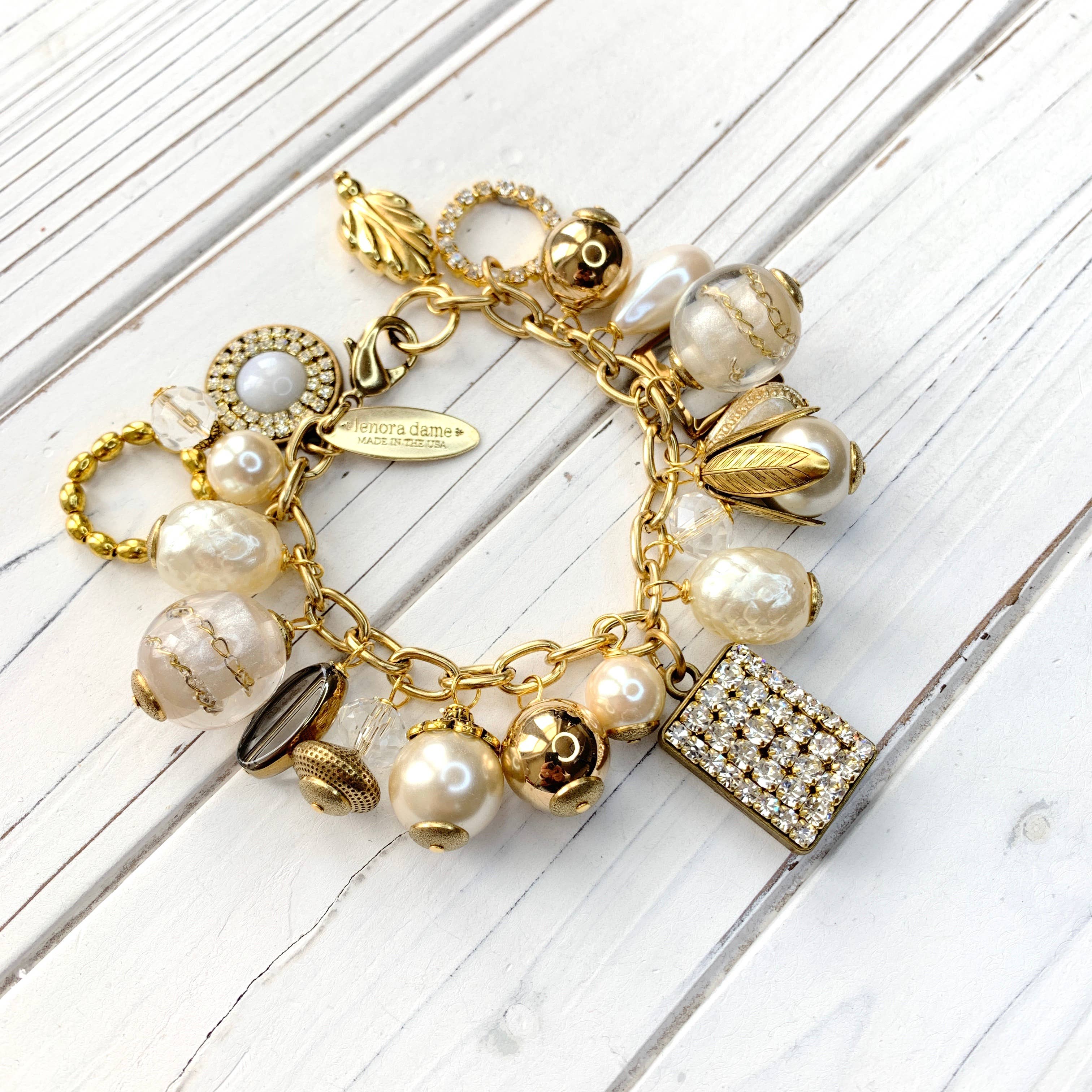 Classic Pearl Bauble Charm Bracelet - The BLVD