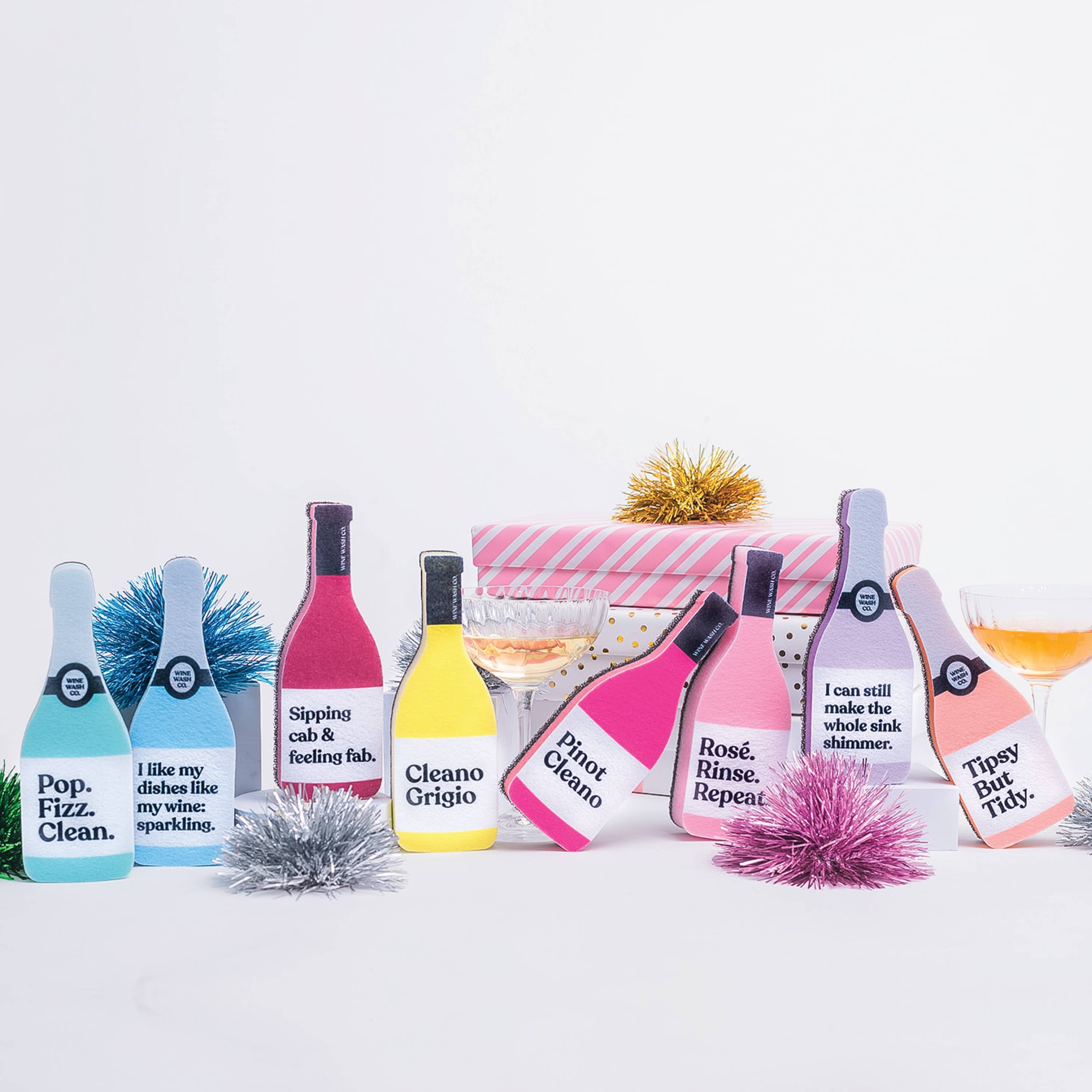 Scrubbly kitchen sponge Cleano Grigio product photo - packaging view - BLVD Boutik