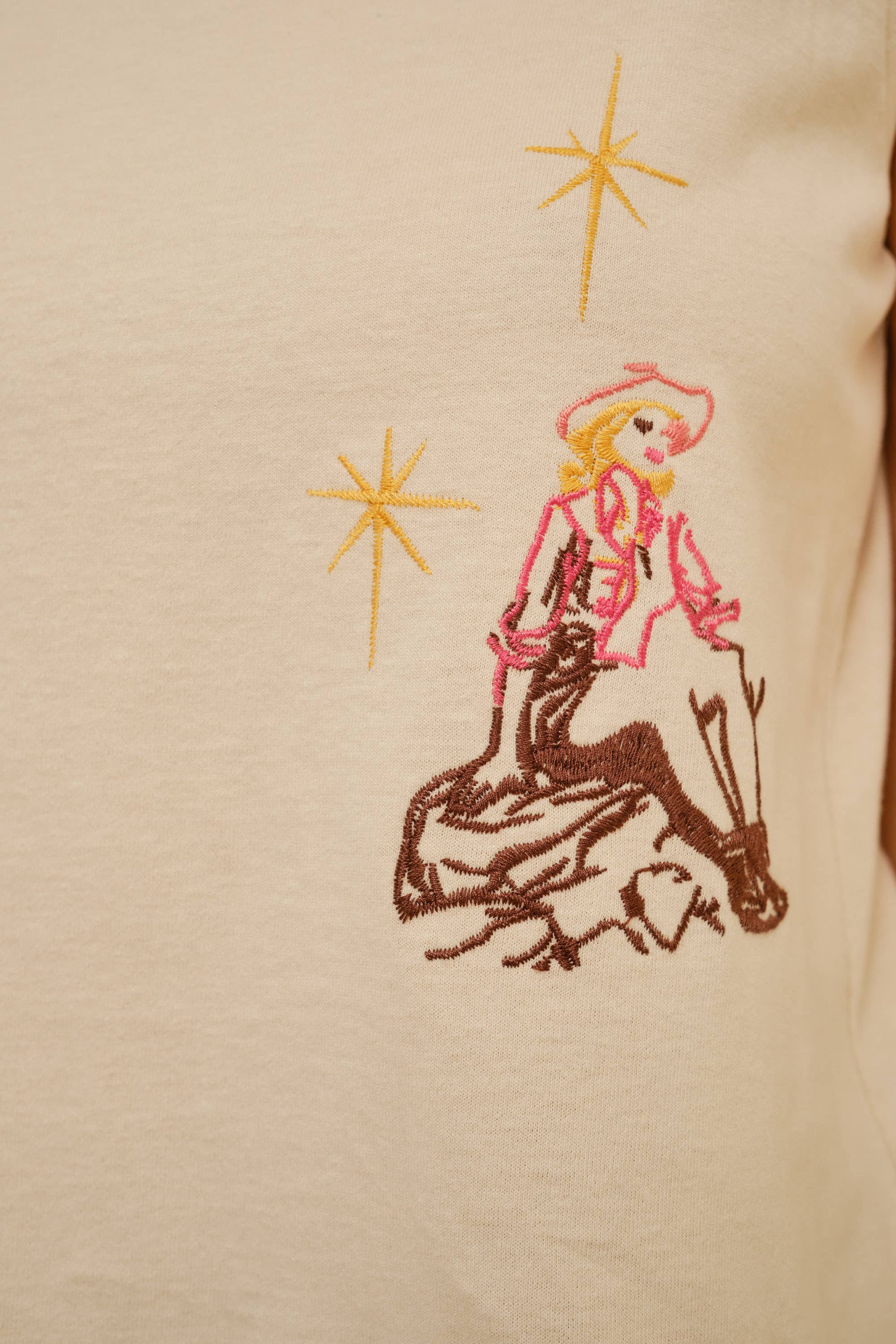 Western Motif Embroidered Sleeveless Top - The BLVD