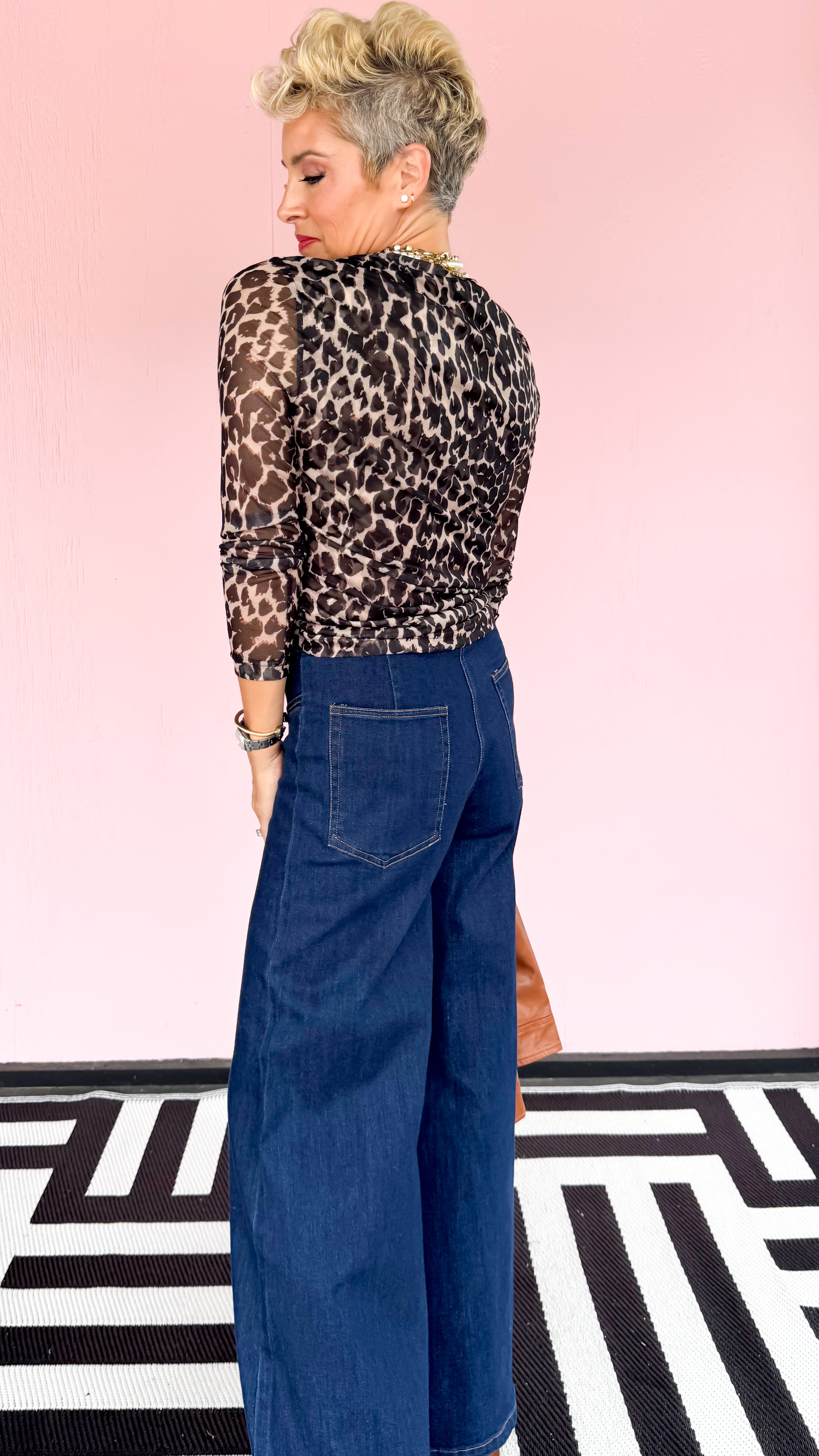 Leopard Mesh Top - The BLVD
