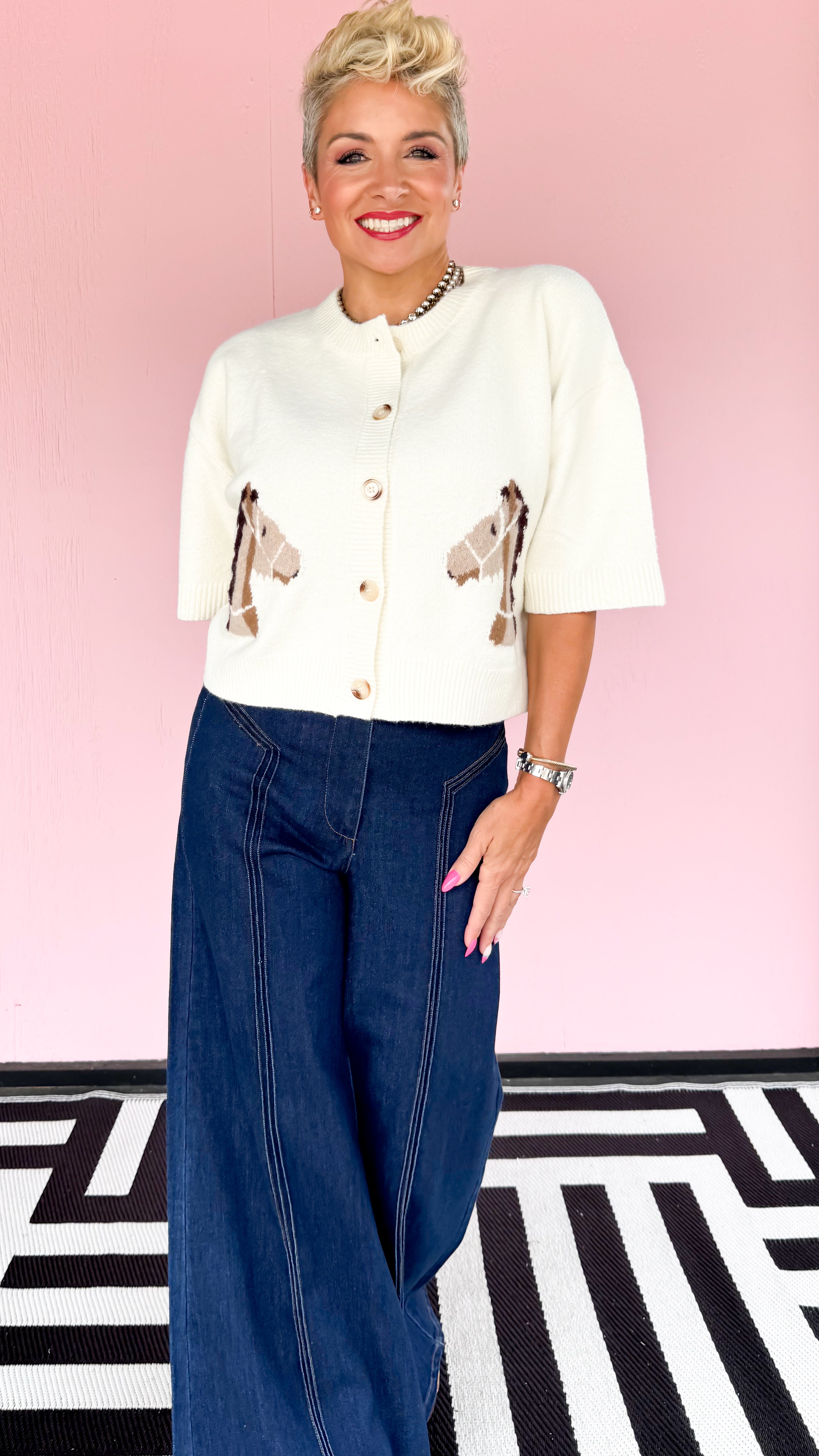 Pony Cardigan/Cream