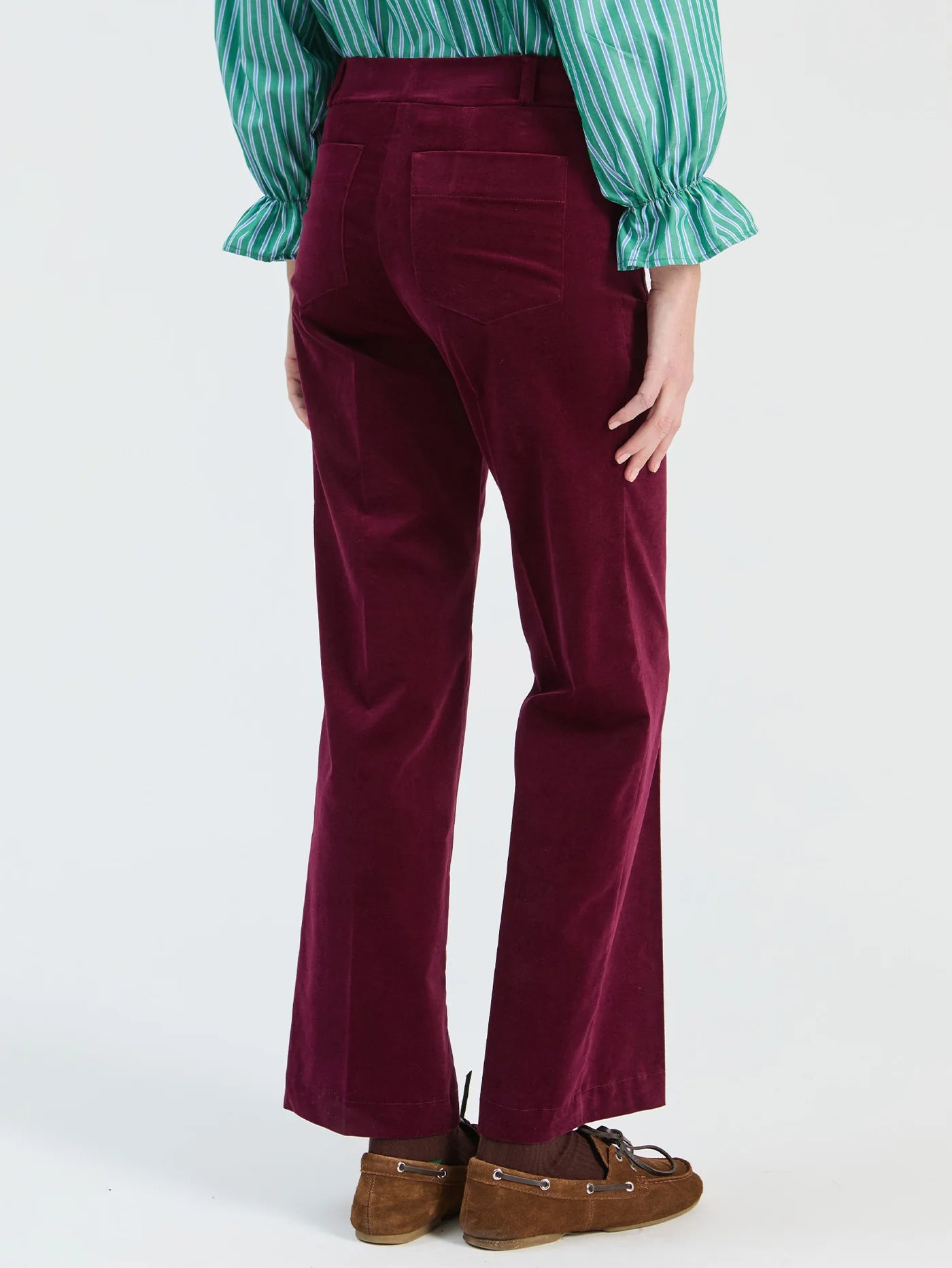 Mila Velvet Pant/Burgundy