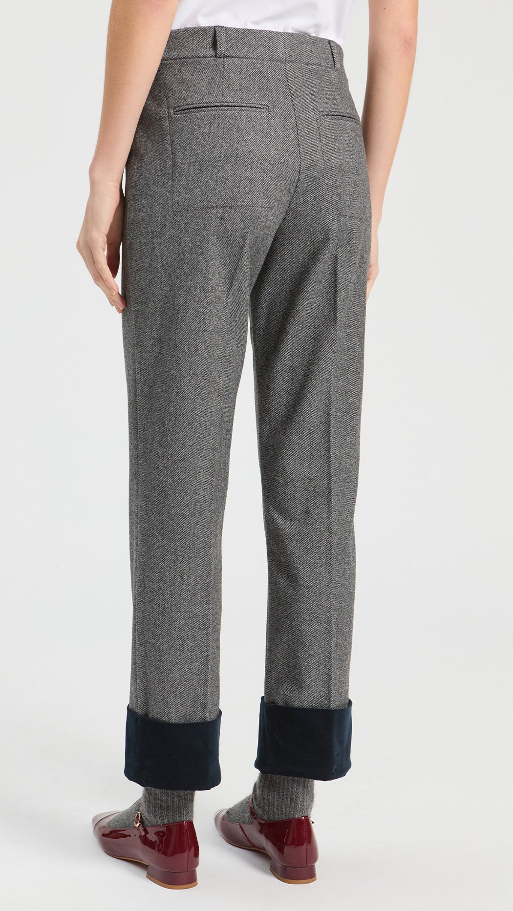 Kaila Structured Pant/Grey Melange