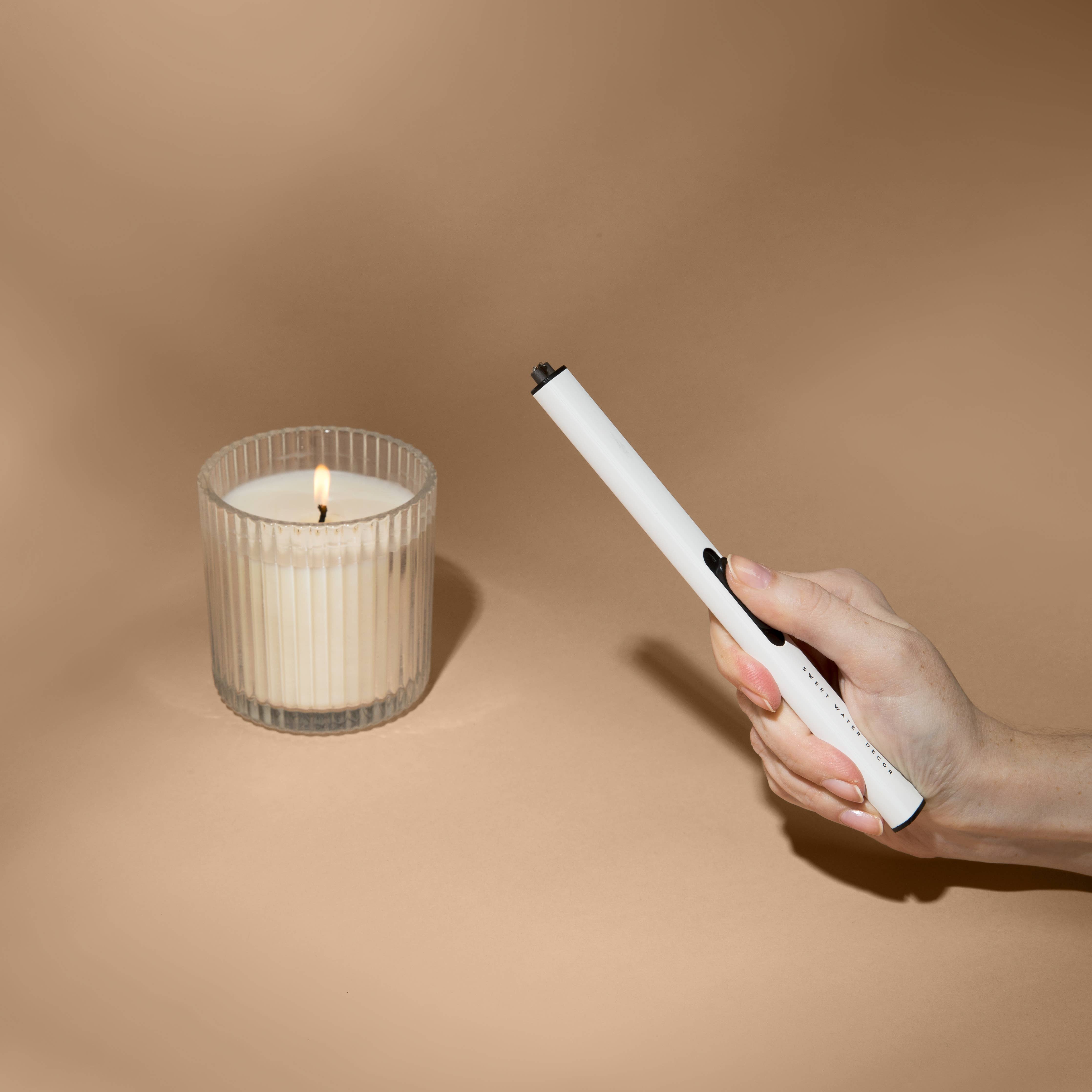 White Rechargeable Electric Lighter - Home Decor & Gifts - The BLVD