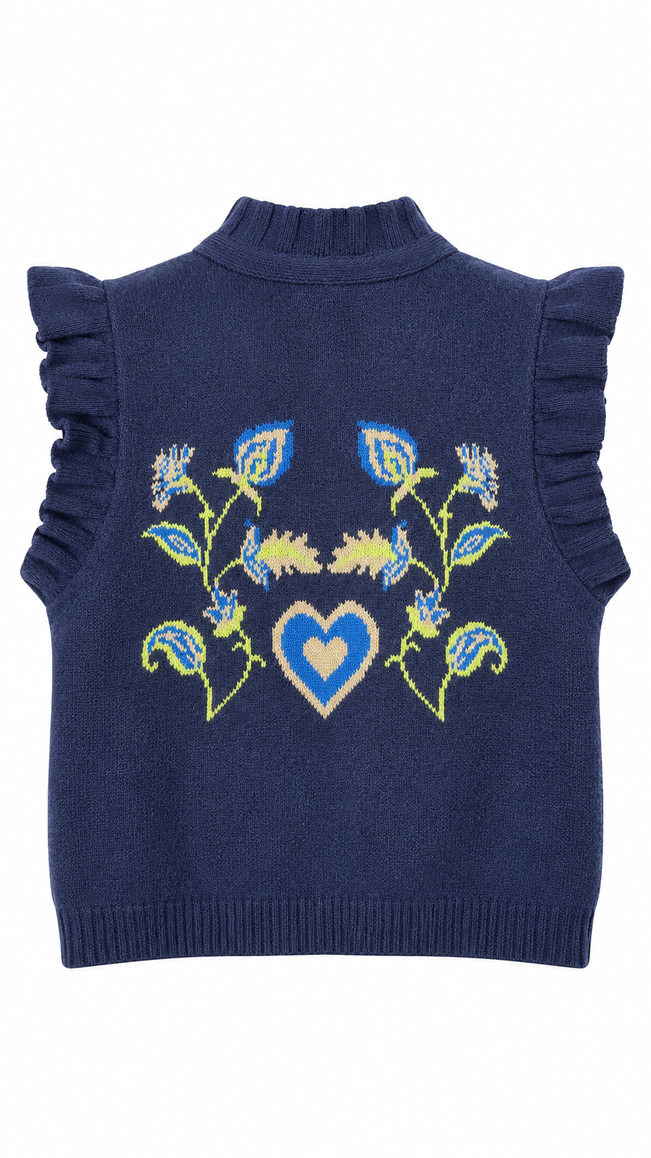 Meg Sleeveless Cardigan/Navy