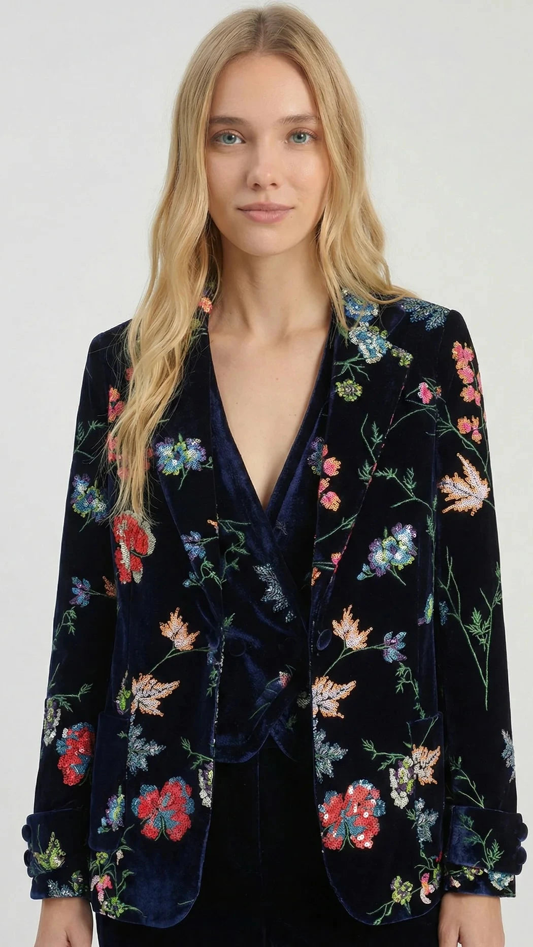 Sabina Embroidered Velvet Jacket