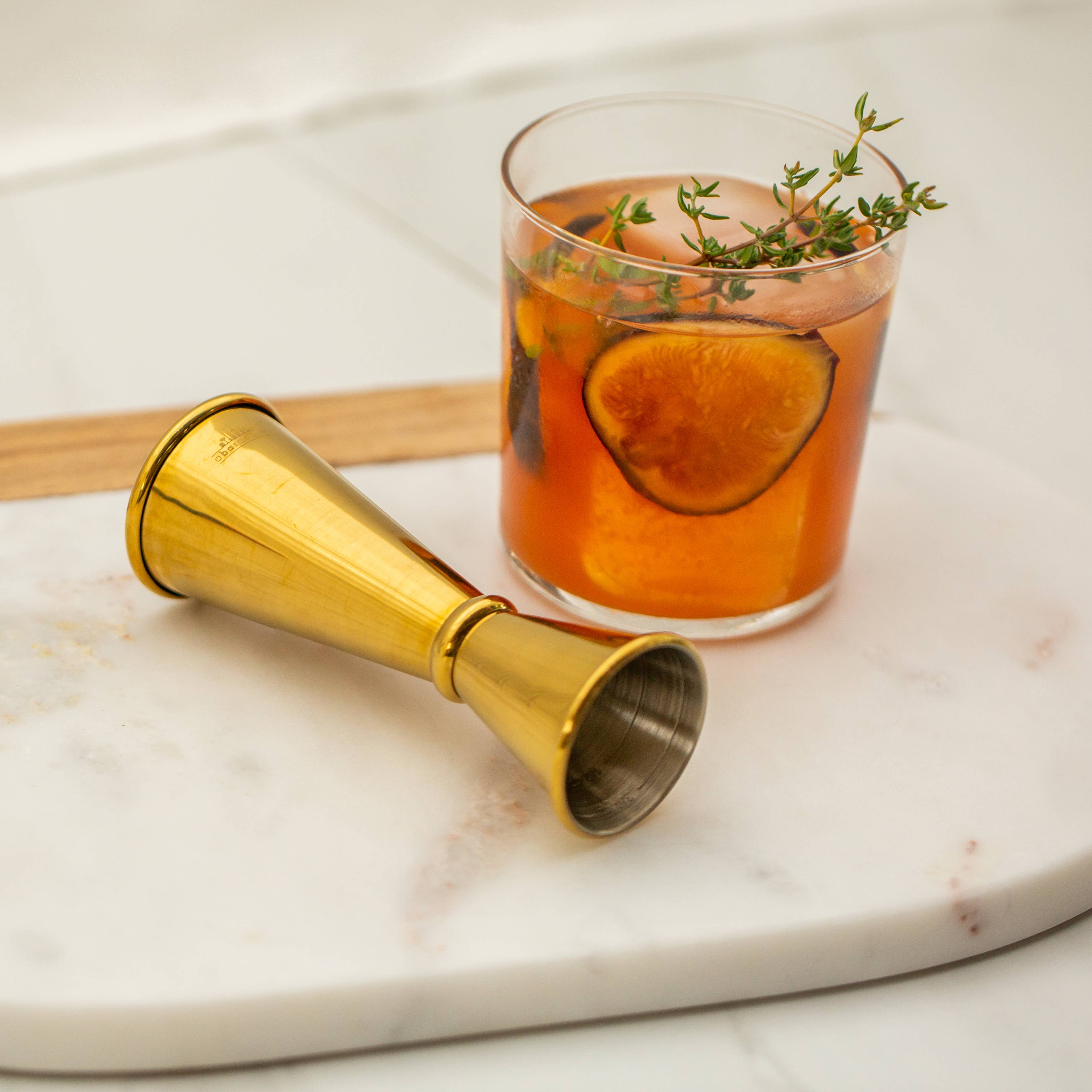 Japanese Jigger, Gold 2 Ounce Cocktail Jigger - The BLVD