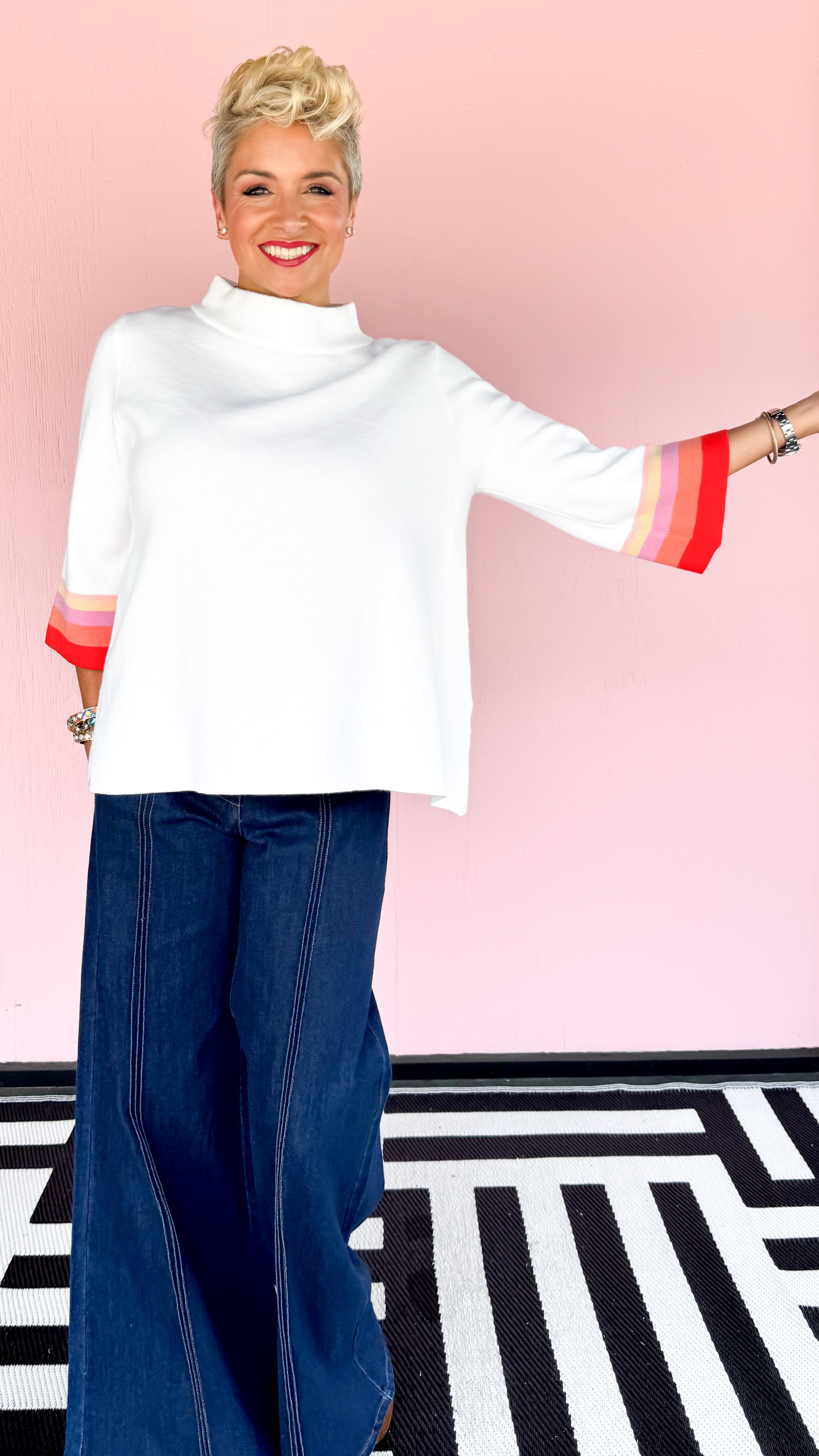 Margie Multi Color Stripe Sweater