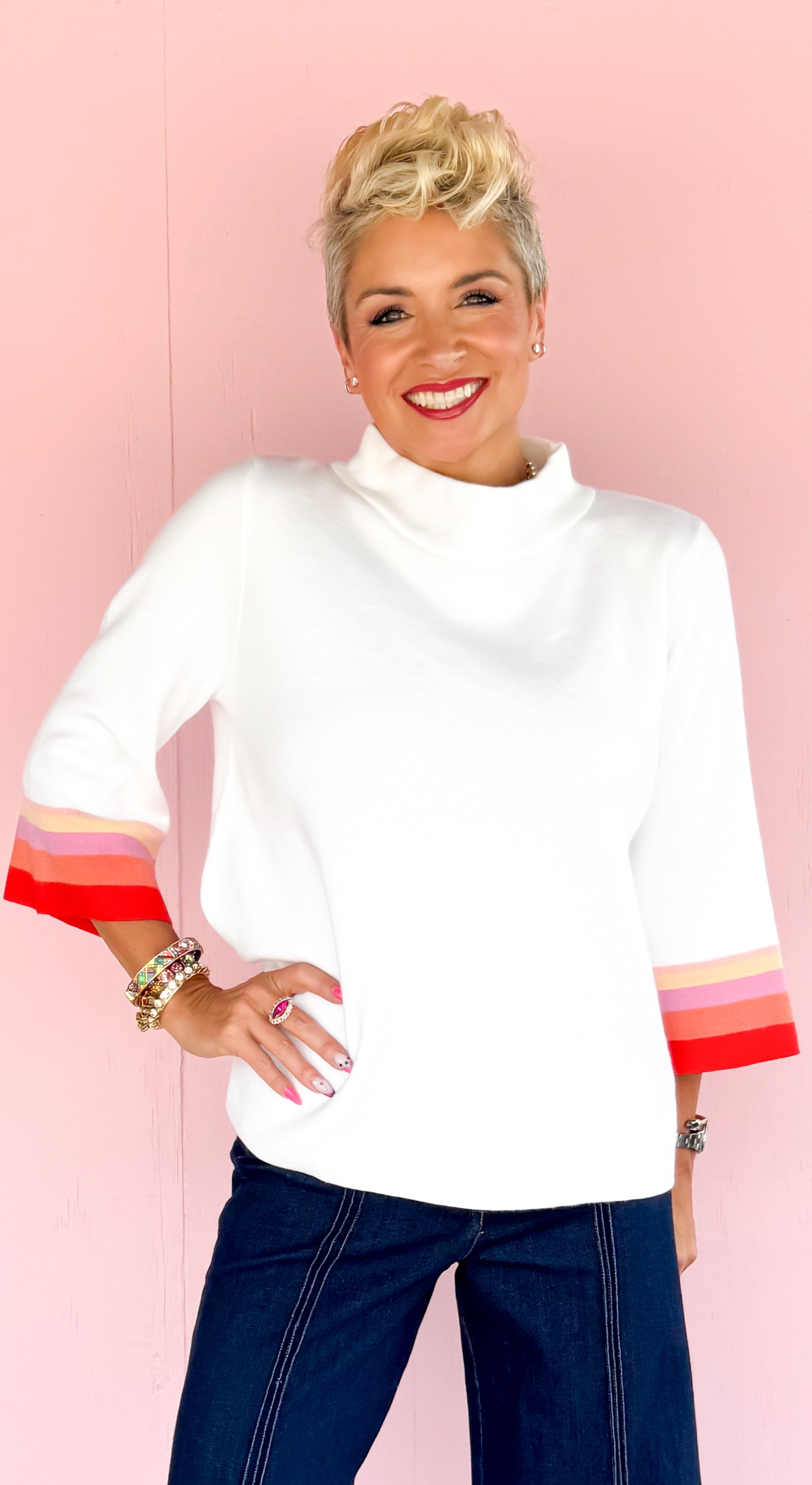 Margie Multi Color Stripe Sweater