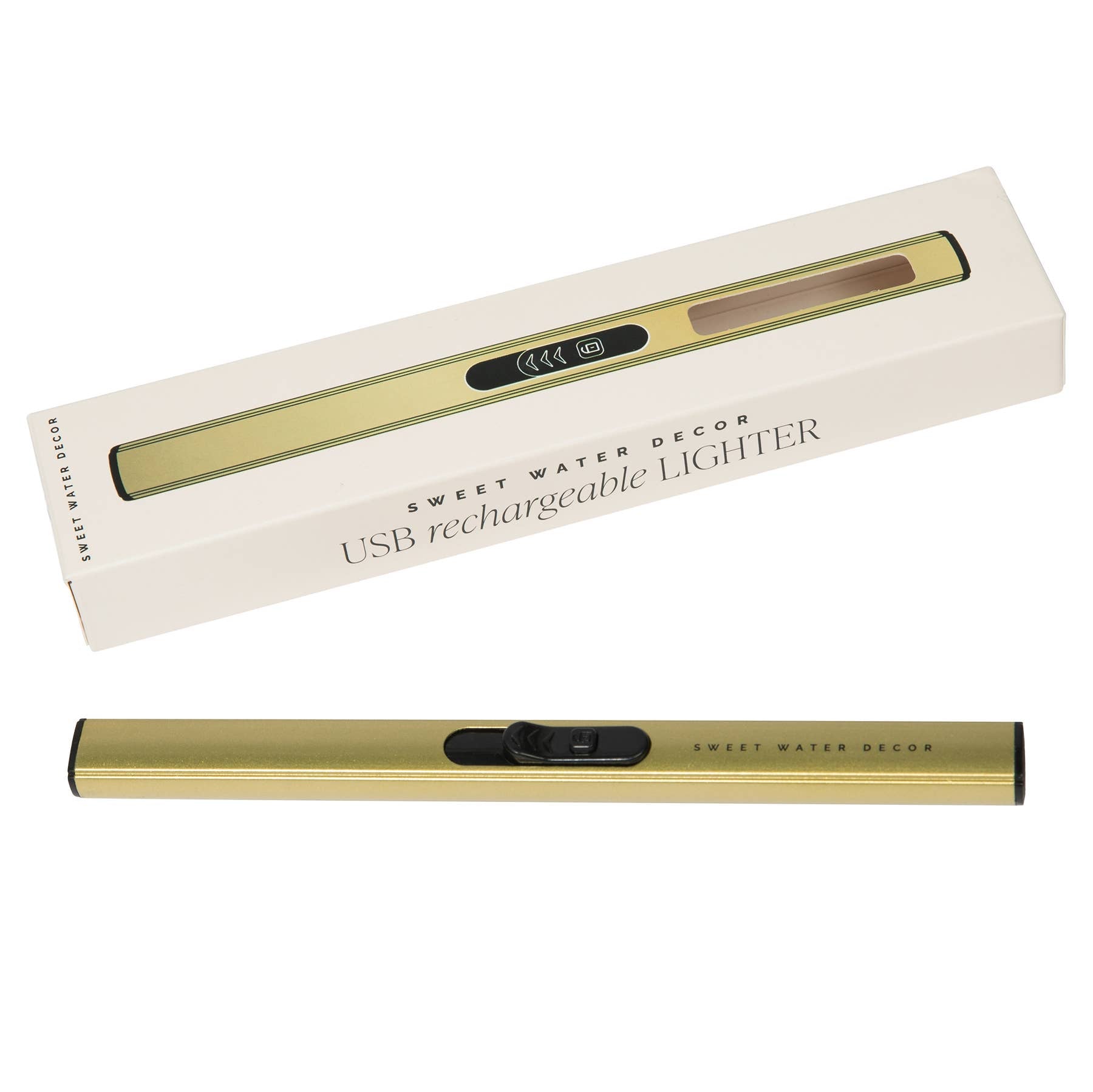Gold Rechargeable Electric Lighter - Home Decor & Gifts - The BLVD