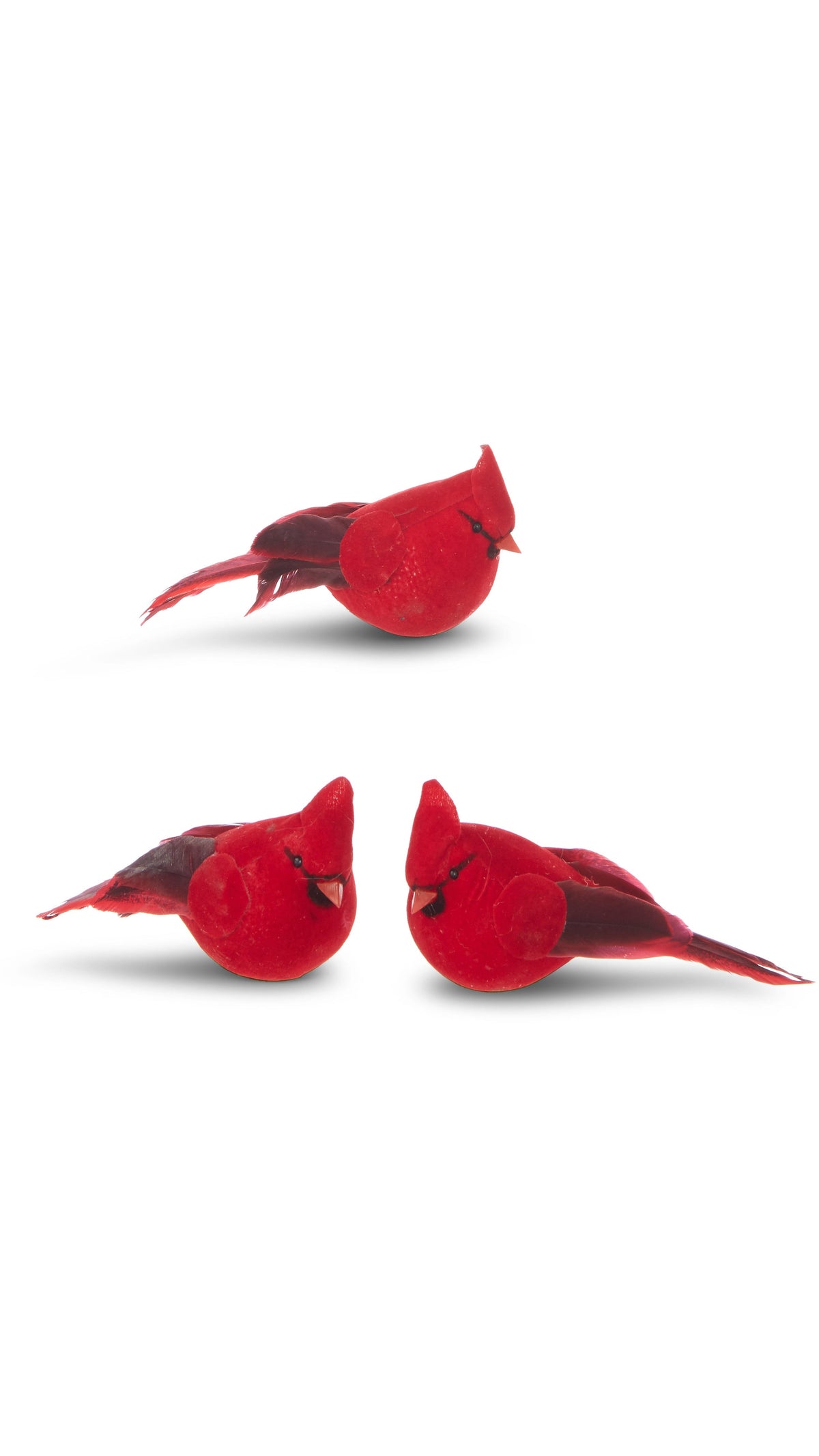 4.5" Clip-On Cardinal Ornament full view on white