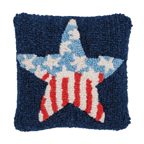 Flag hook wool pillow product photo - BLVD Boutik