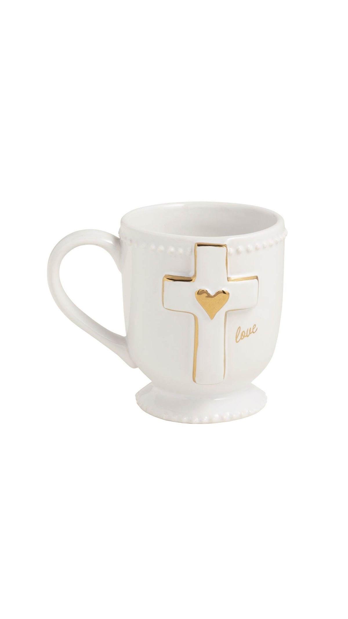 Love Gold Mug full view on white