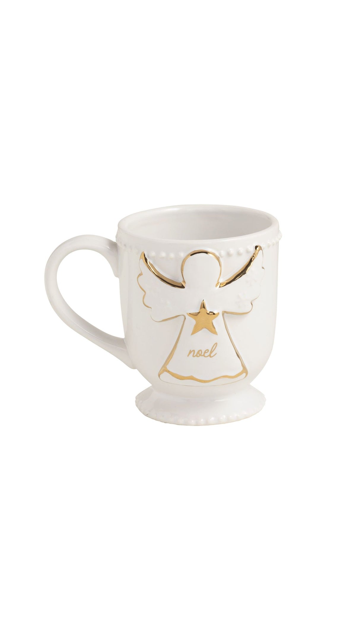 Noel Gold Mug full view on white