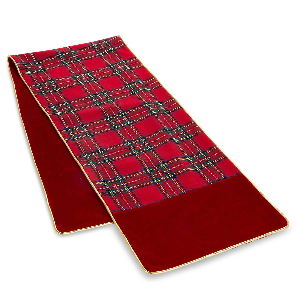 Plaid table runner in classic tartan check