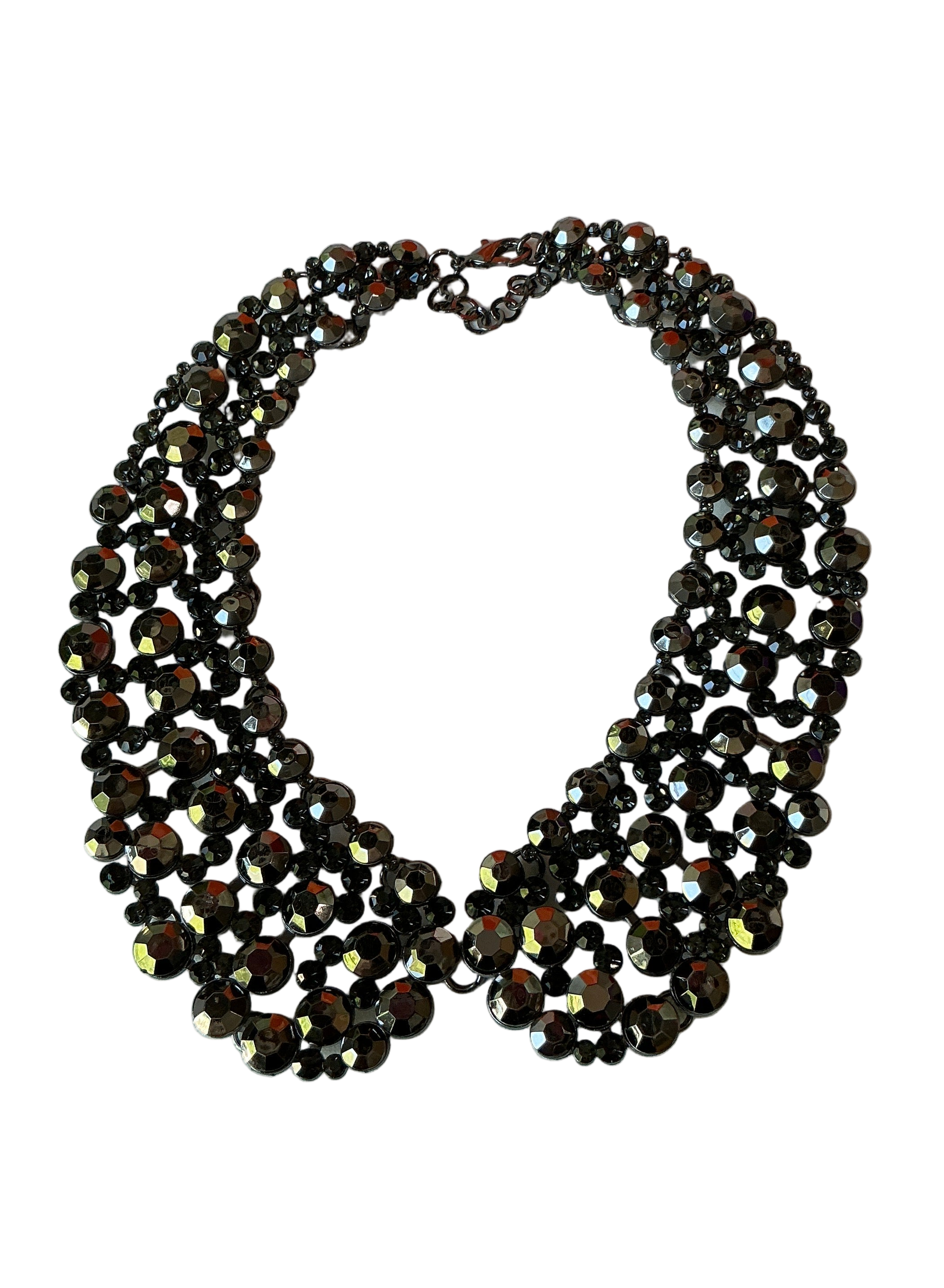Diana Vintage-Inspired Rhinestone Statement Collar Necklace