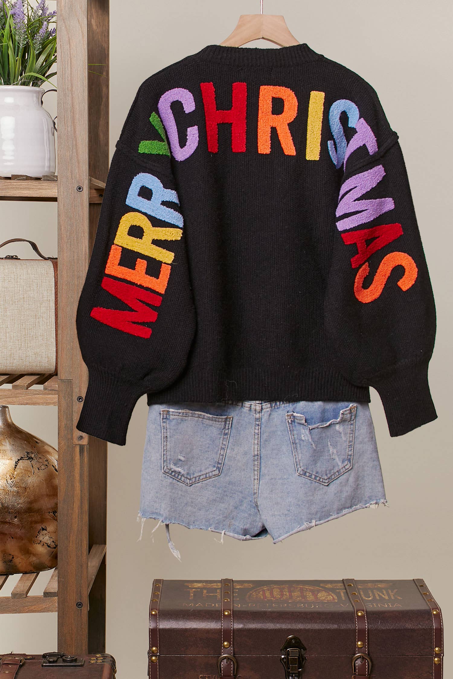 OVERSIZE Christmas Sweater with Lettering - The BLVD