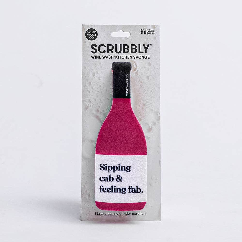 Scrubbly sponge Cabernet product photo - front view - BLVD Boutik